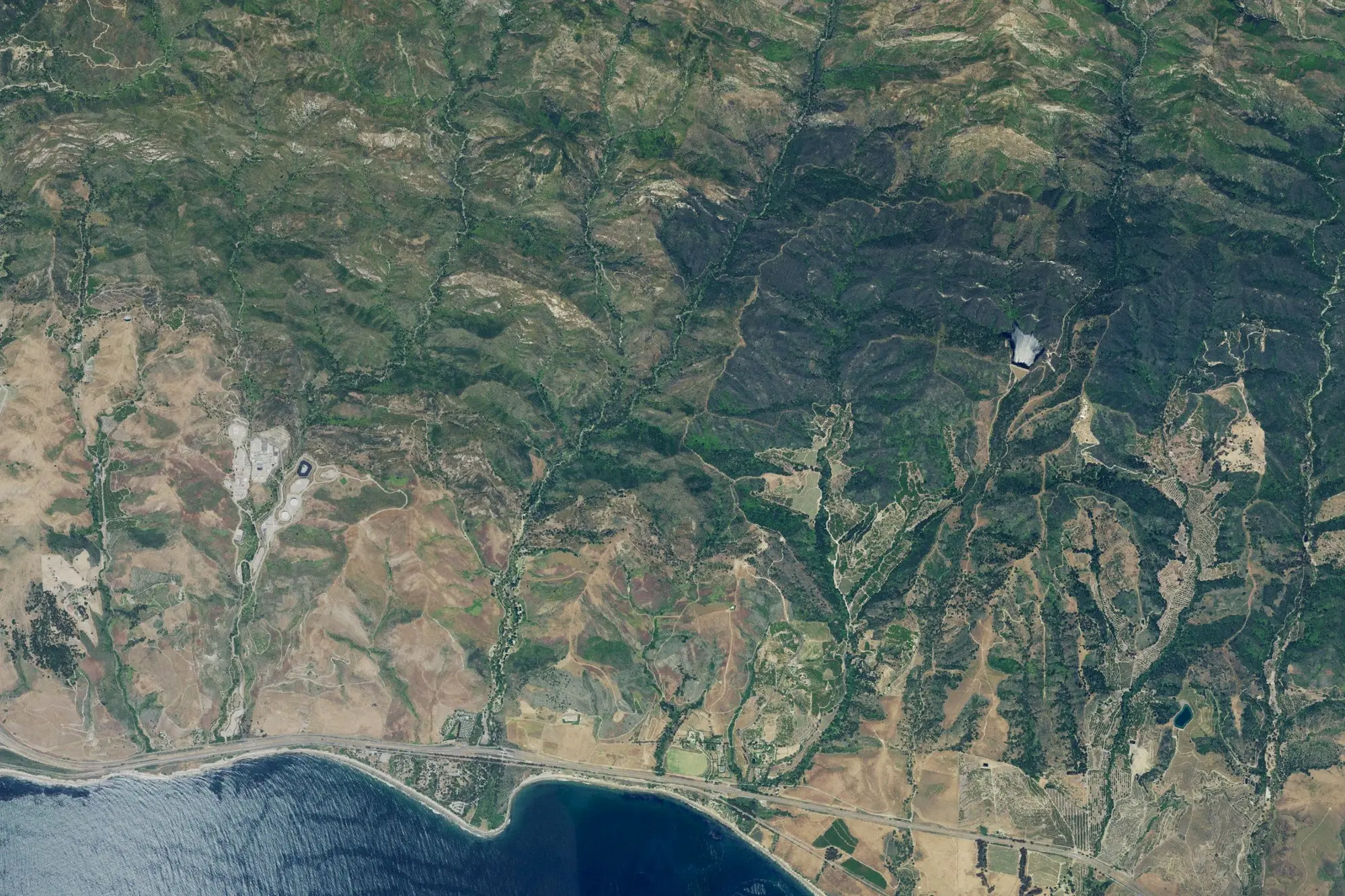Aerial view of El Capitán State Beach