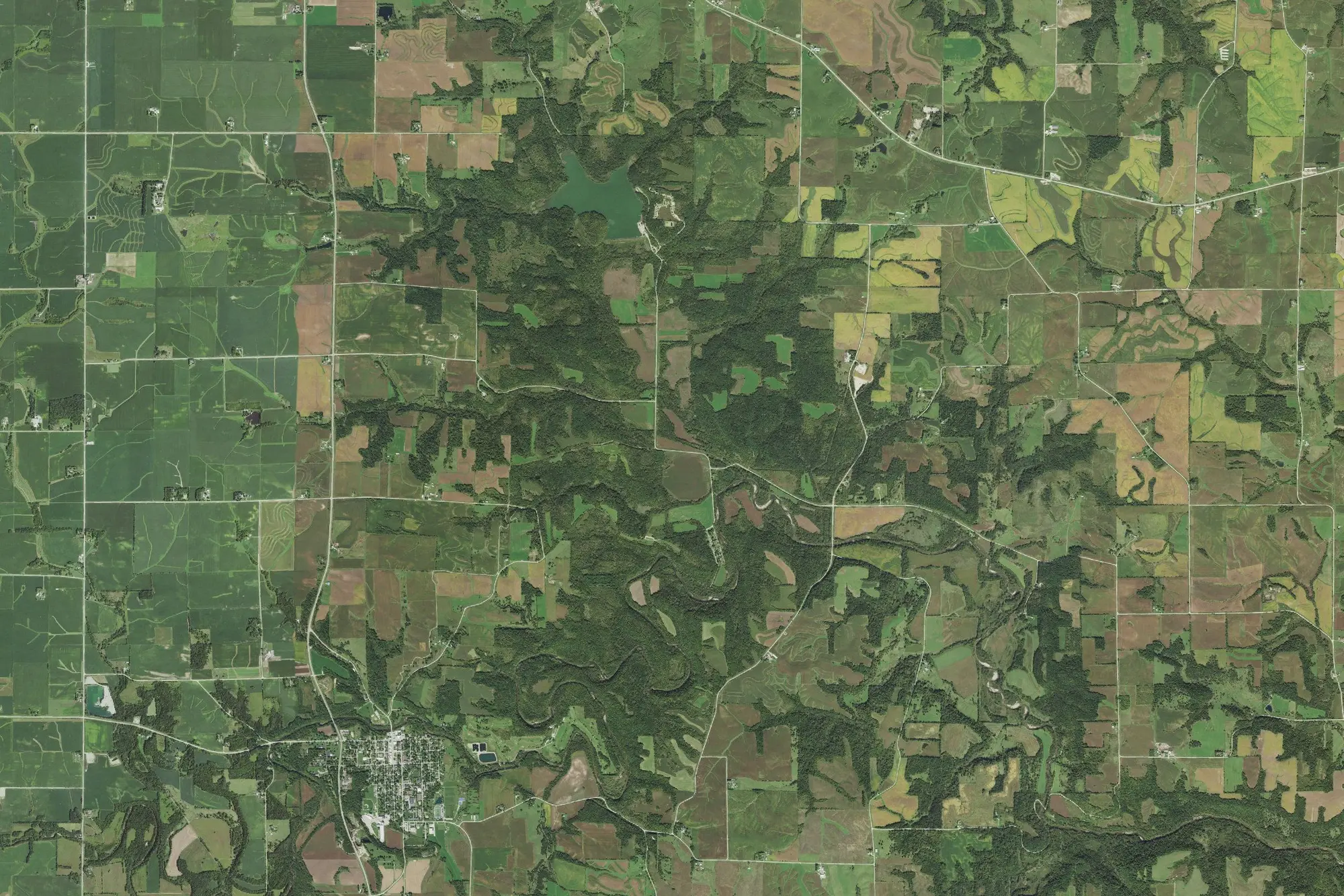 Aerial view of Volga River State Recreation Area