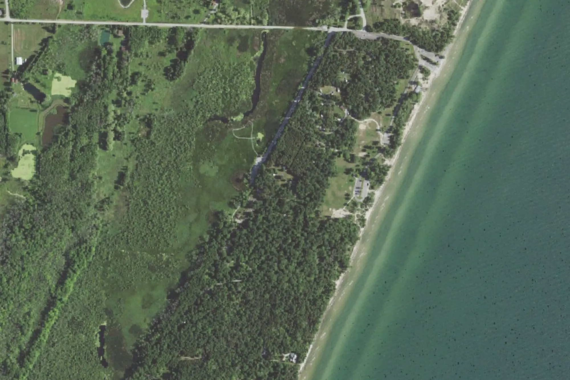 Aerial view of Terry Andrae State Park