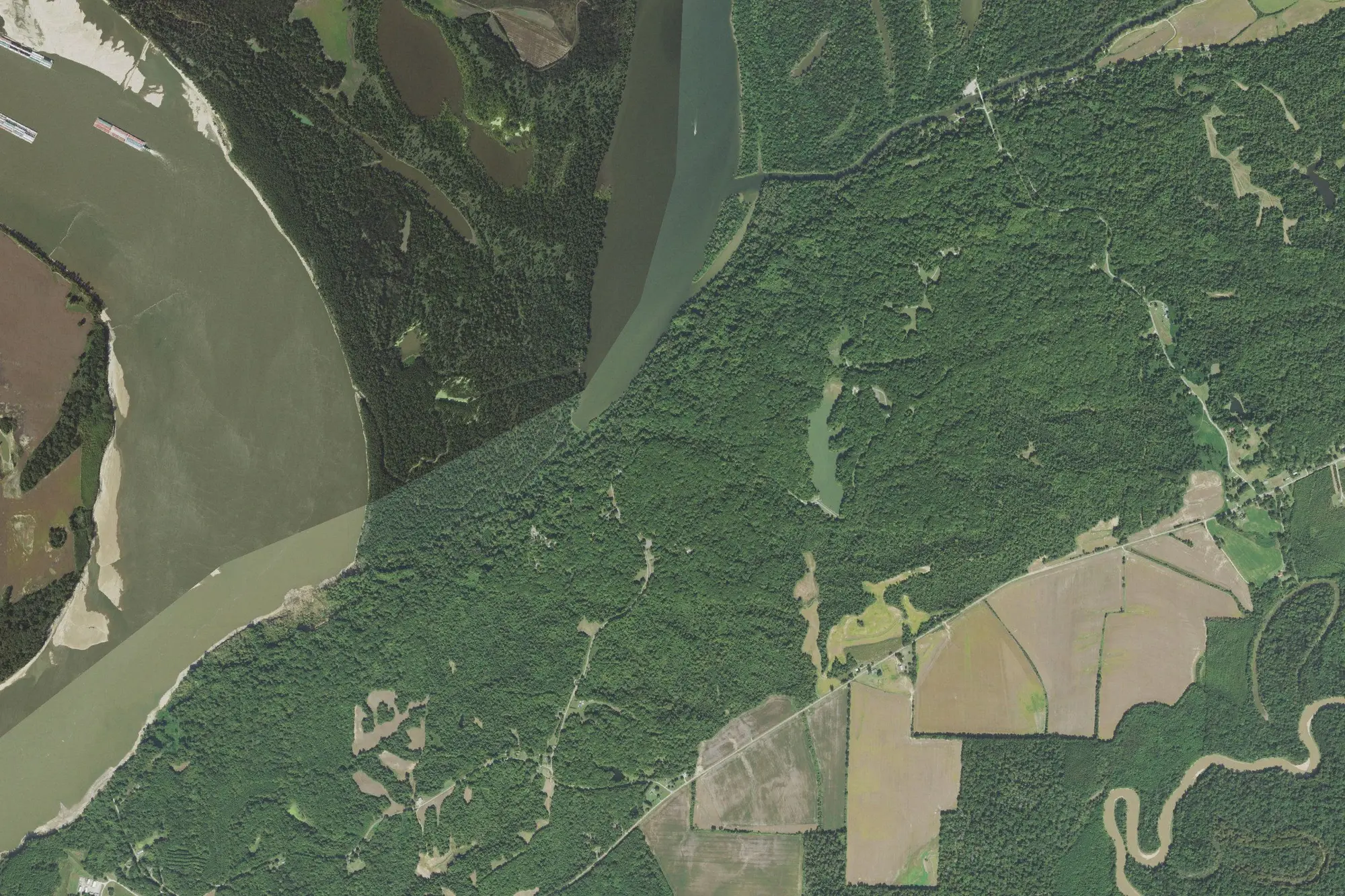 Aerial view of Fort Pillow