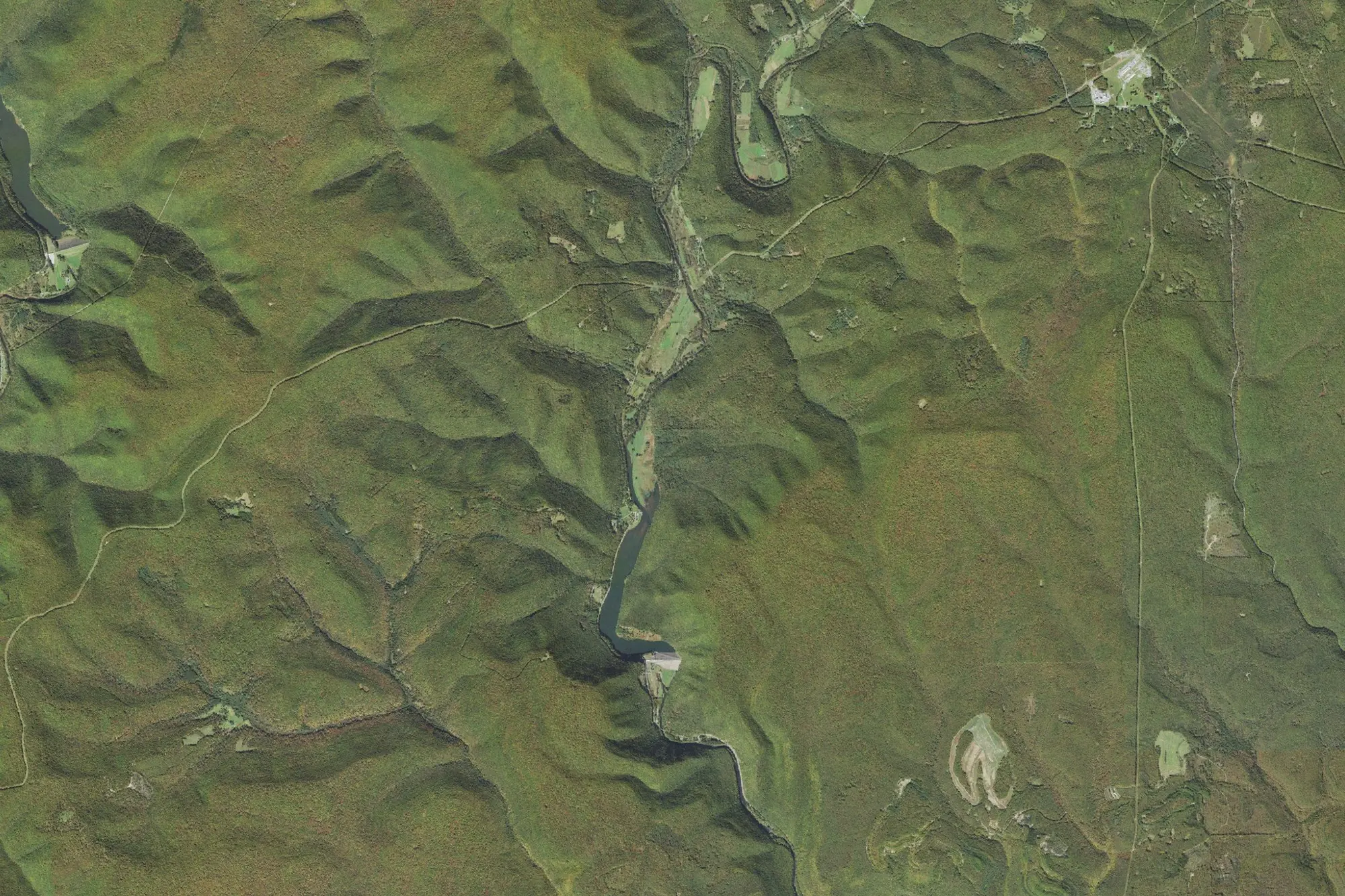 Aerial view of Kettle Creek State Park