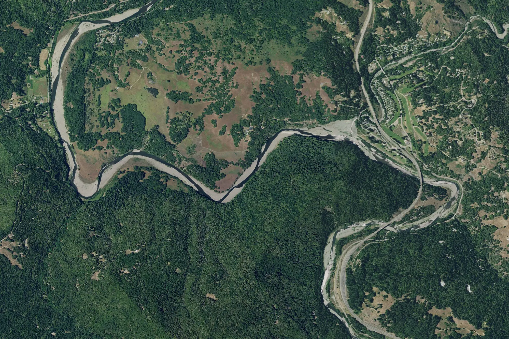 Aerial view of Benbow State Recreation Area