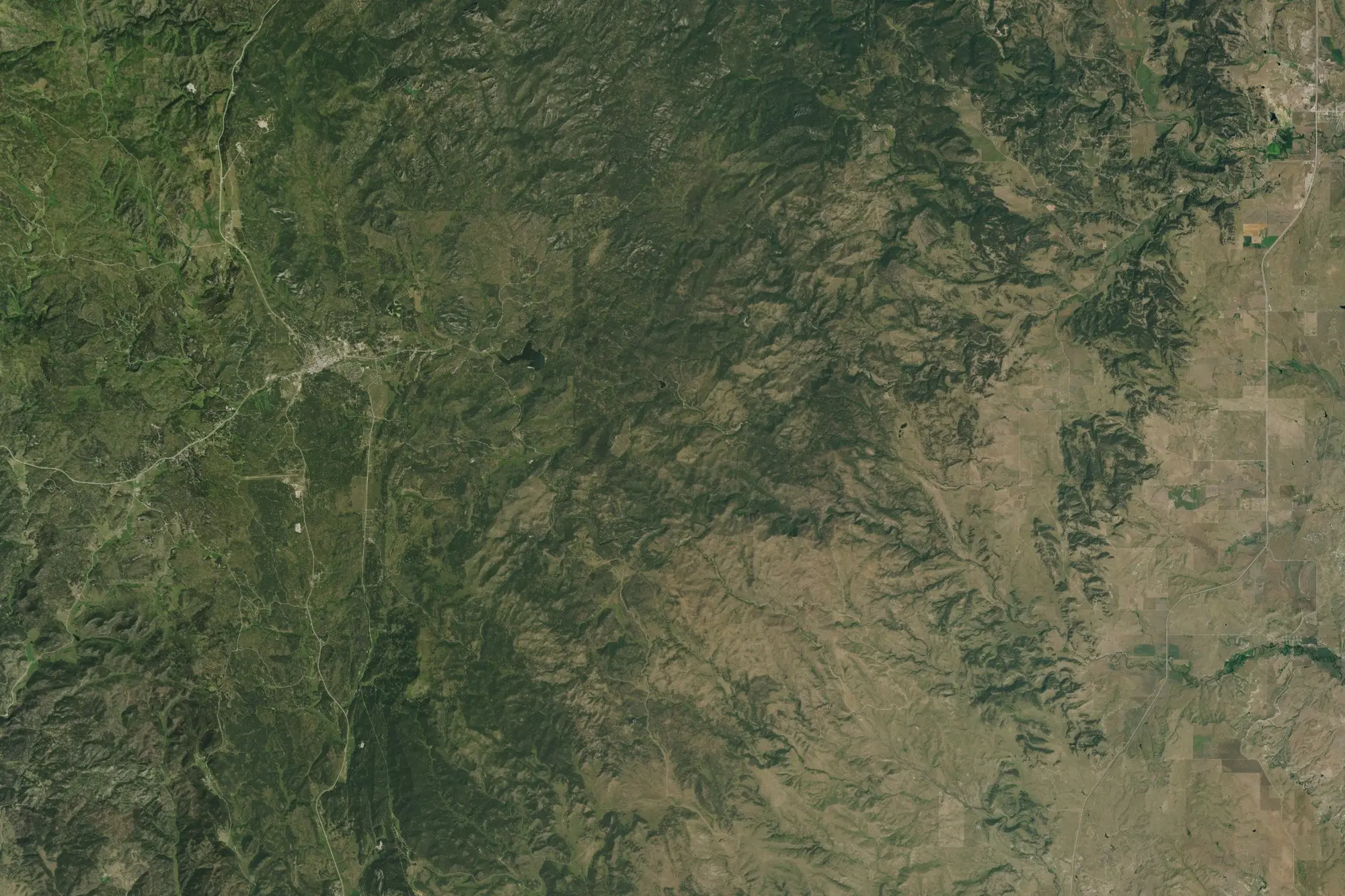 Aerial view of Custer State Park