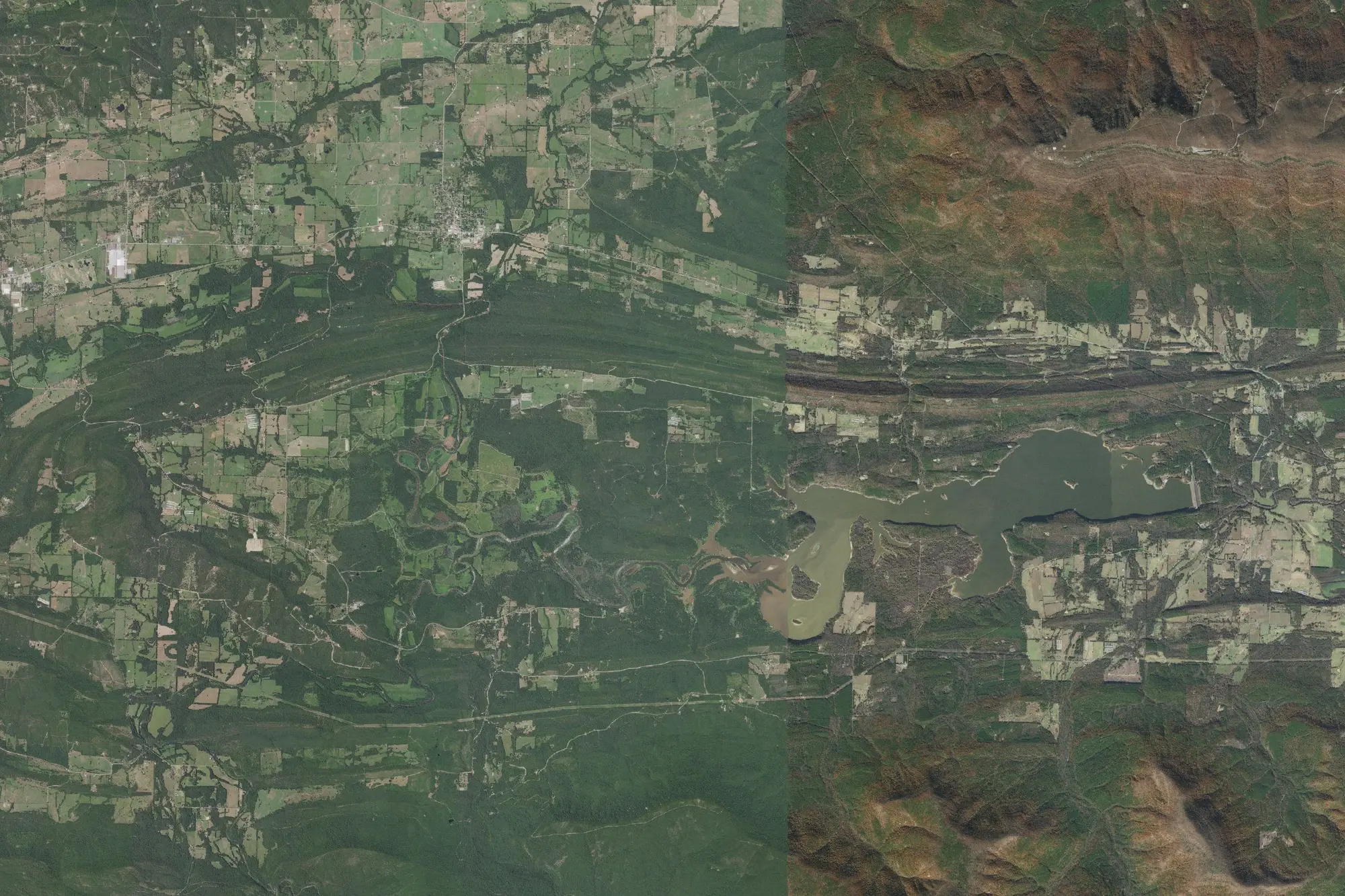 Aerial view of Blue Mountain Recreation Area