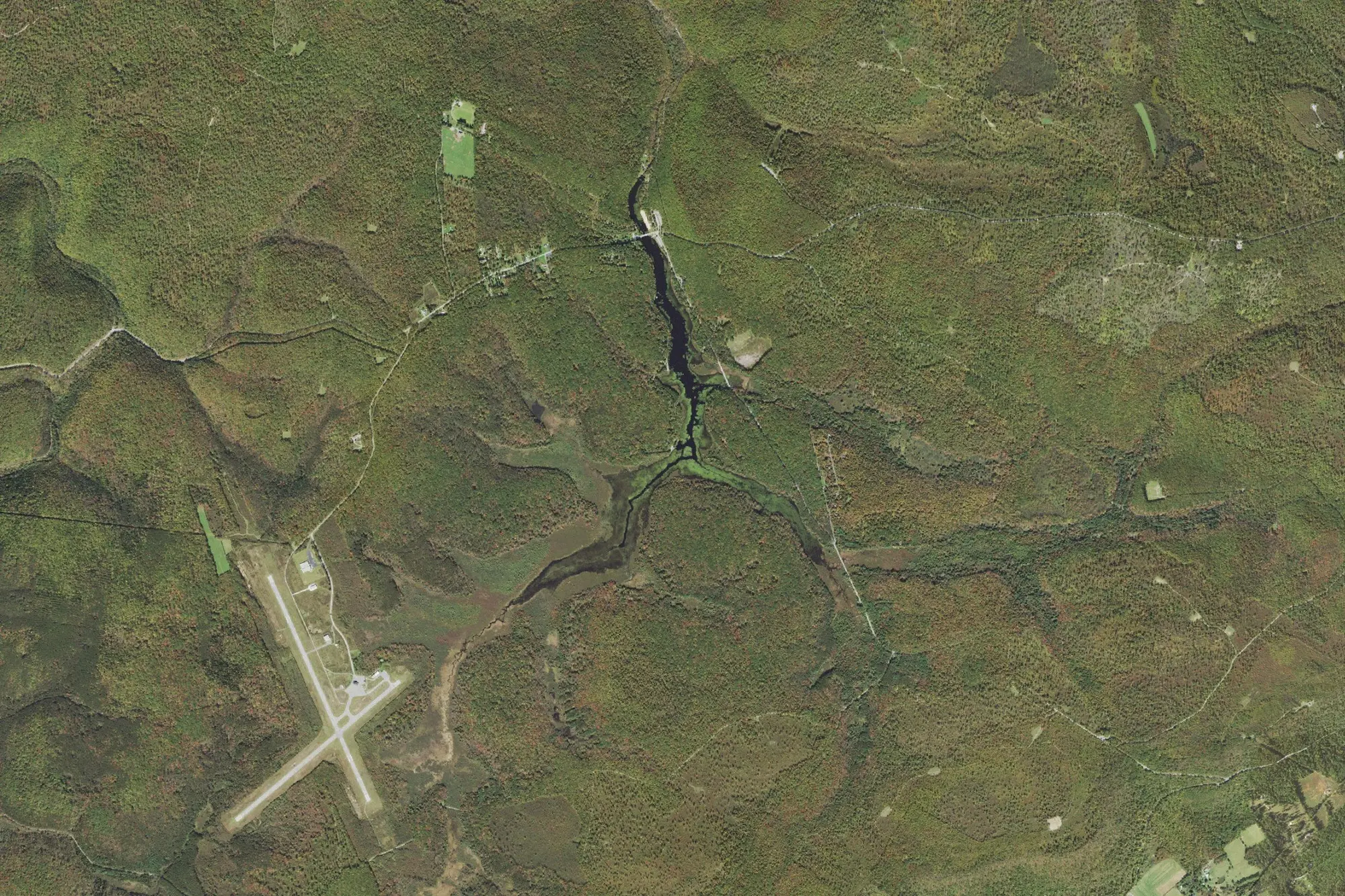 Aerial view of Black Moshannon State Park