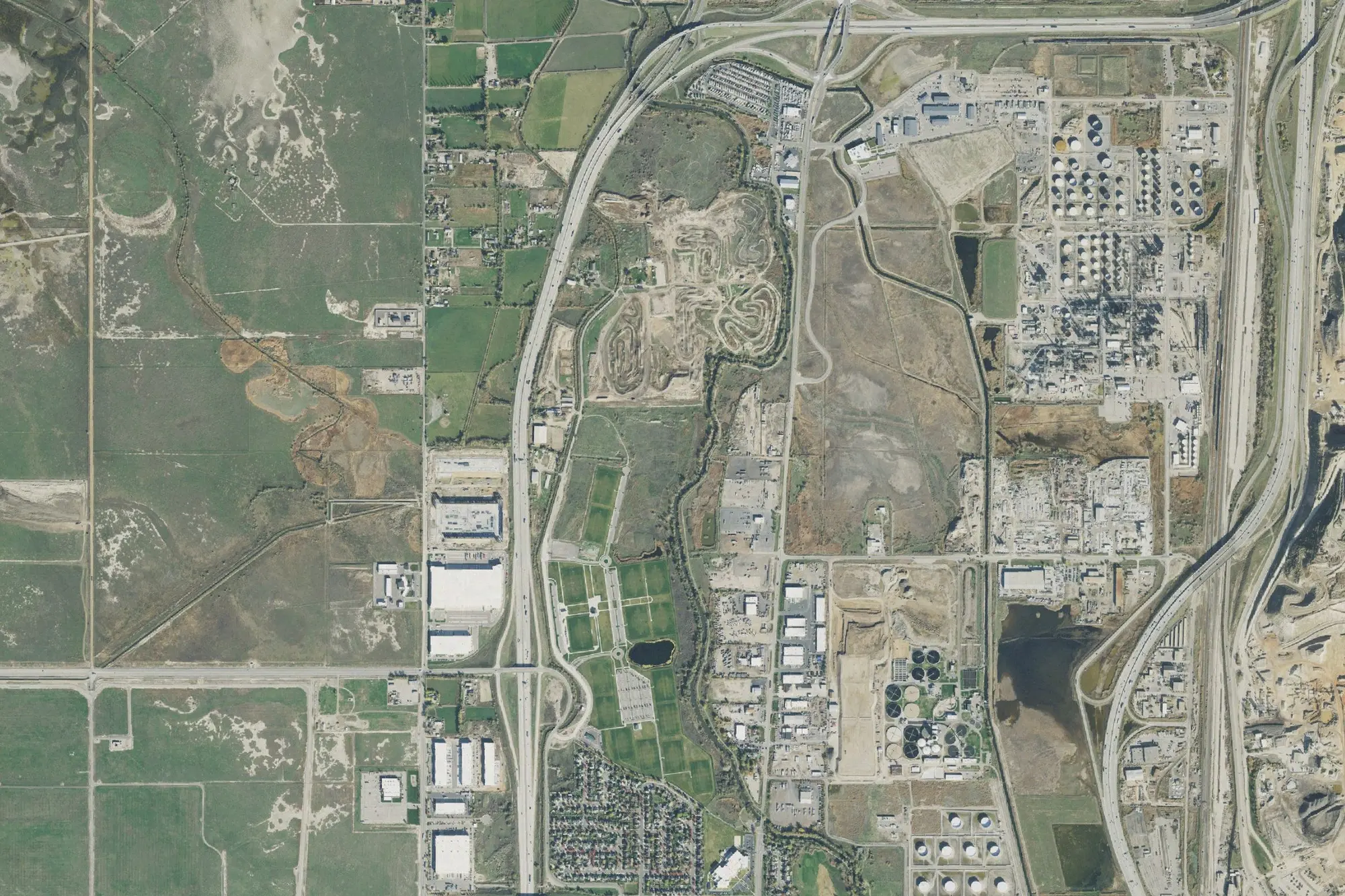 Aerial view of Jordan River OHV/ Modelport State Park