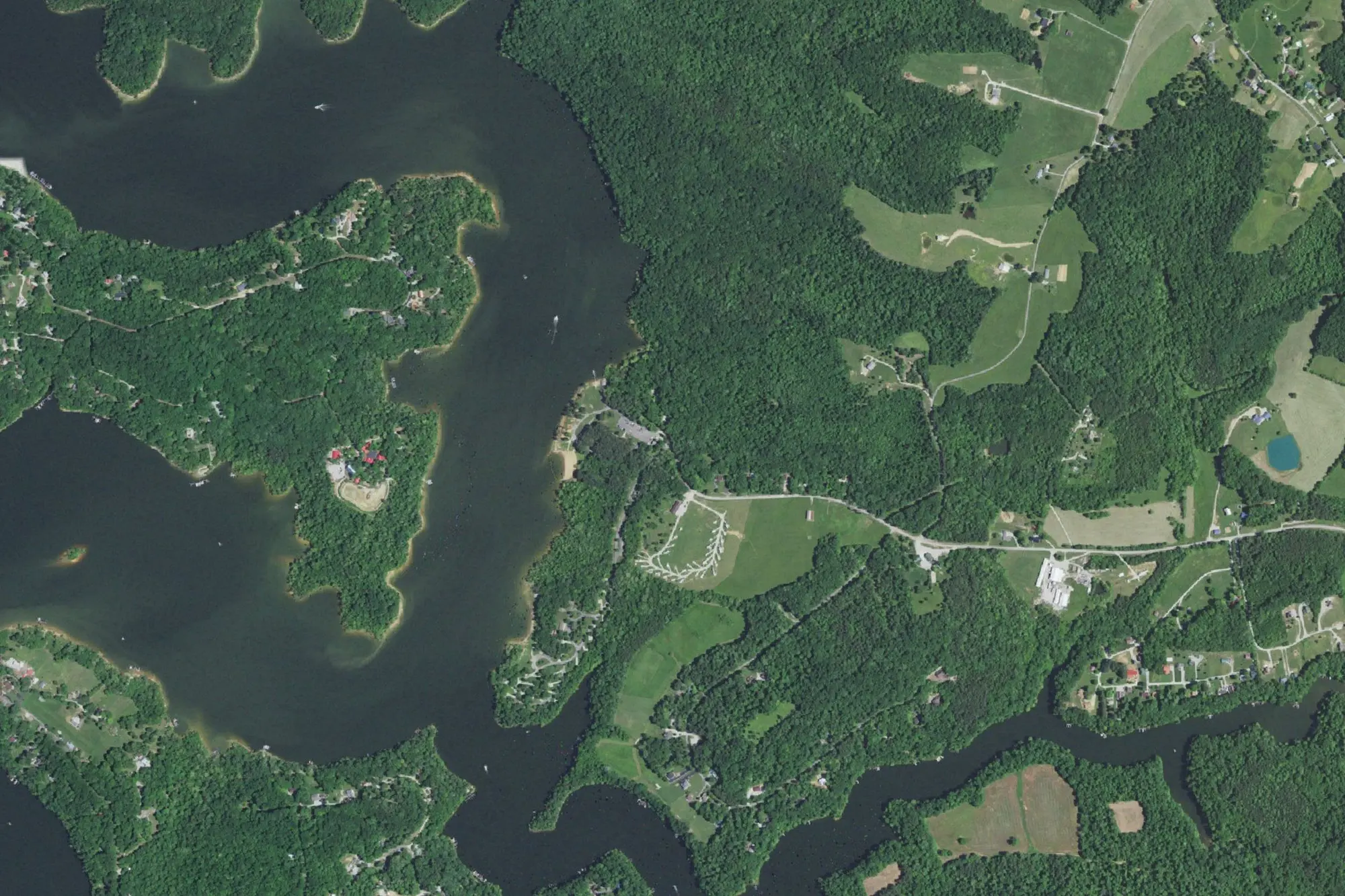 Aerial view of Nolin Lake State Park