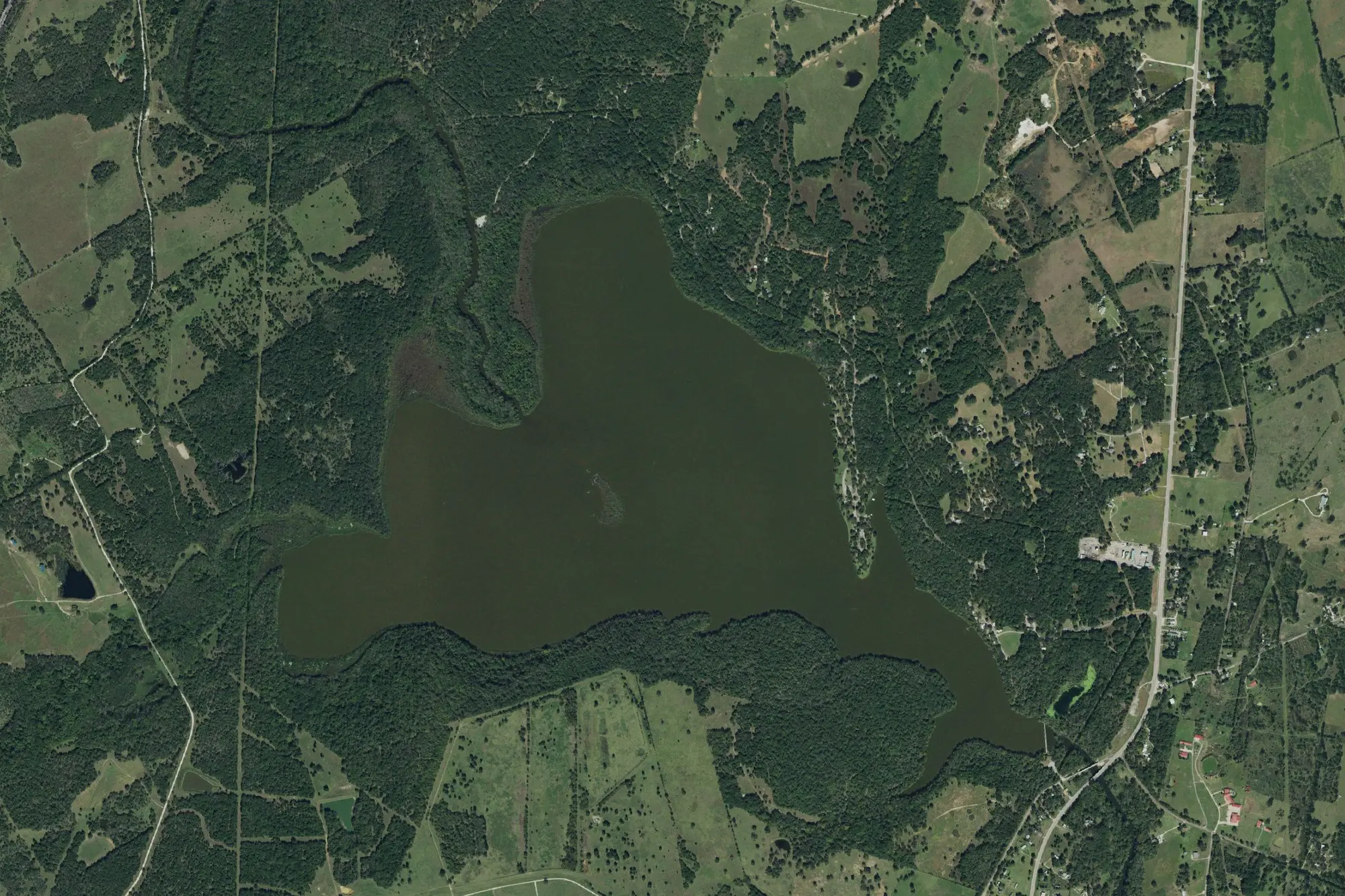 Aerial view of Fort Parker State Park