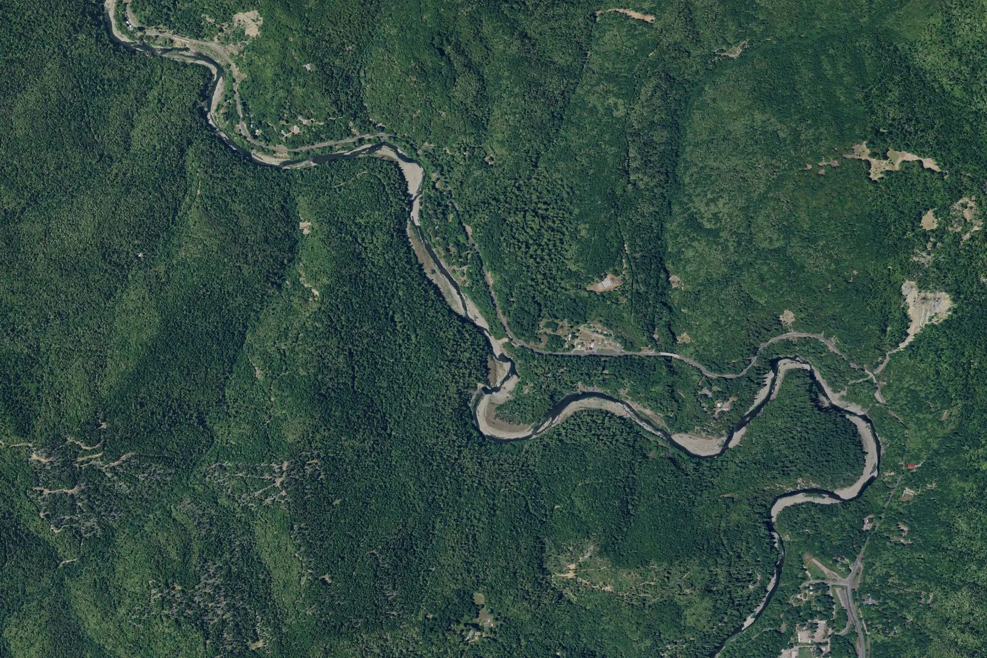 Aerial view of Standish-Hickey State Recreation Area