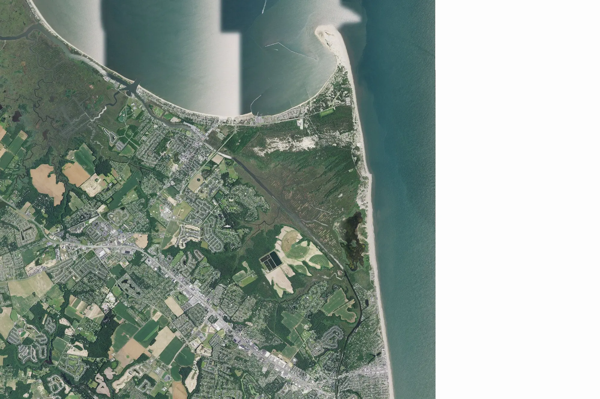 Aerial view of Cape Henlopen State Park