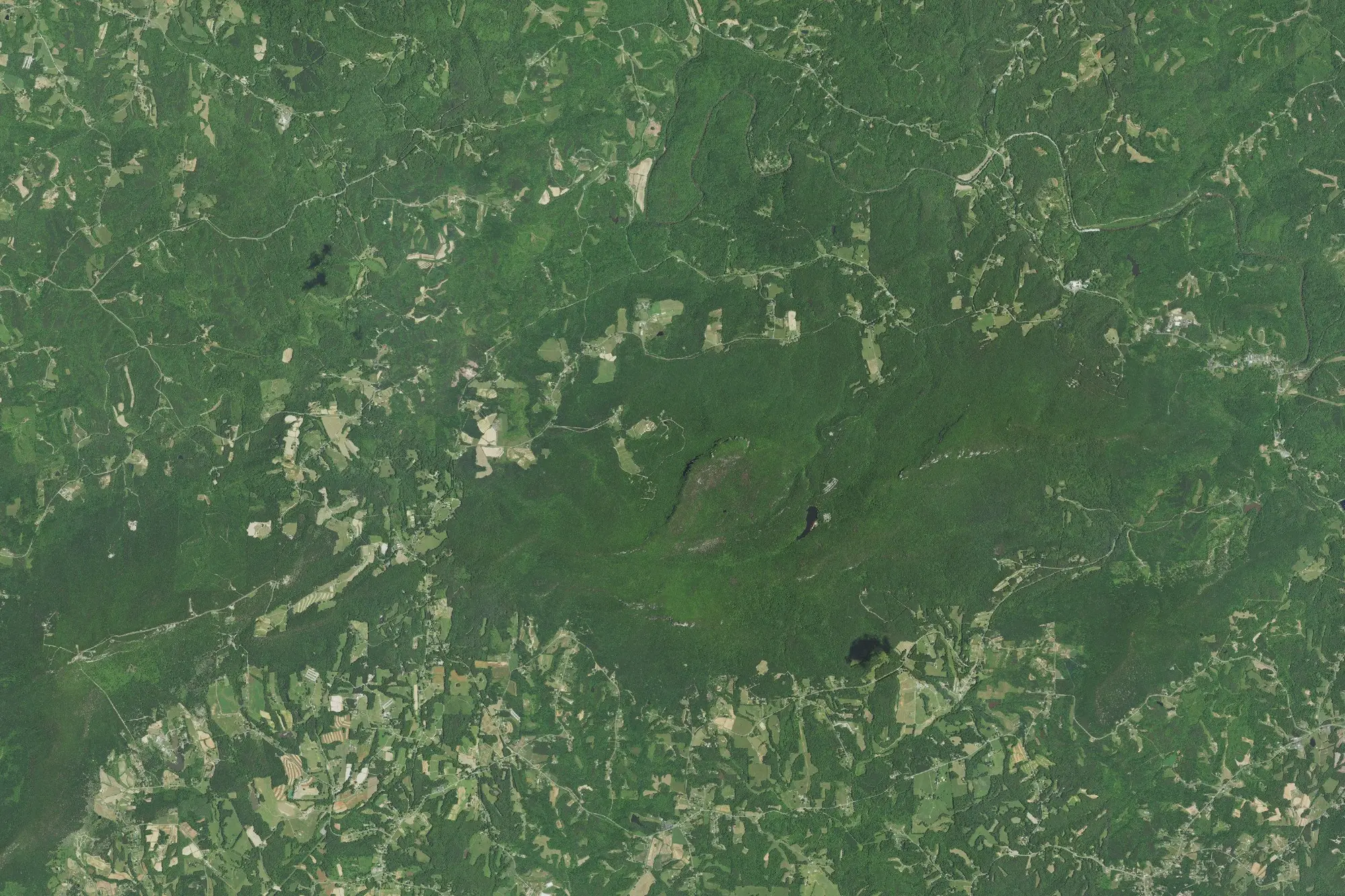 Aerial view of Hanging Rock State Park