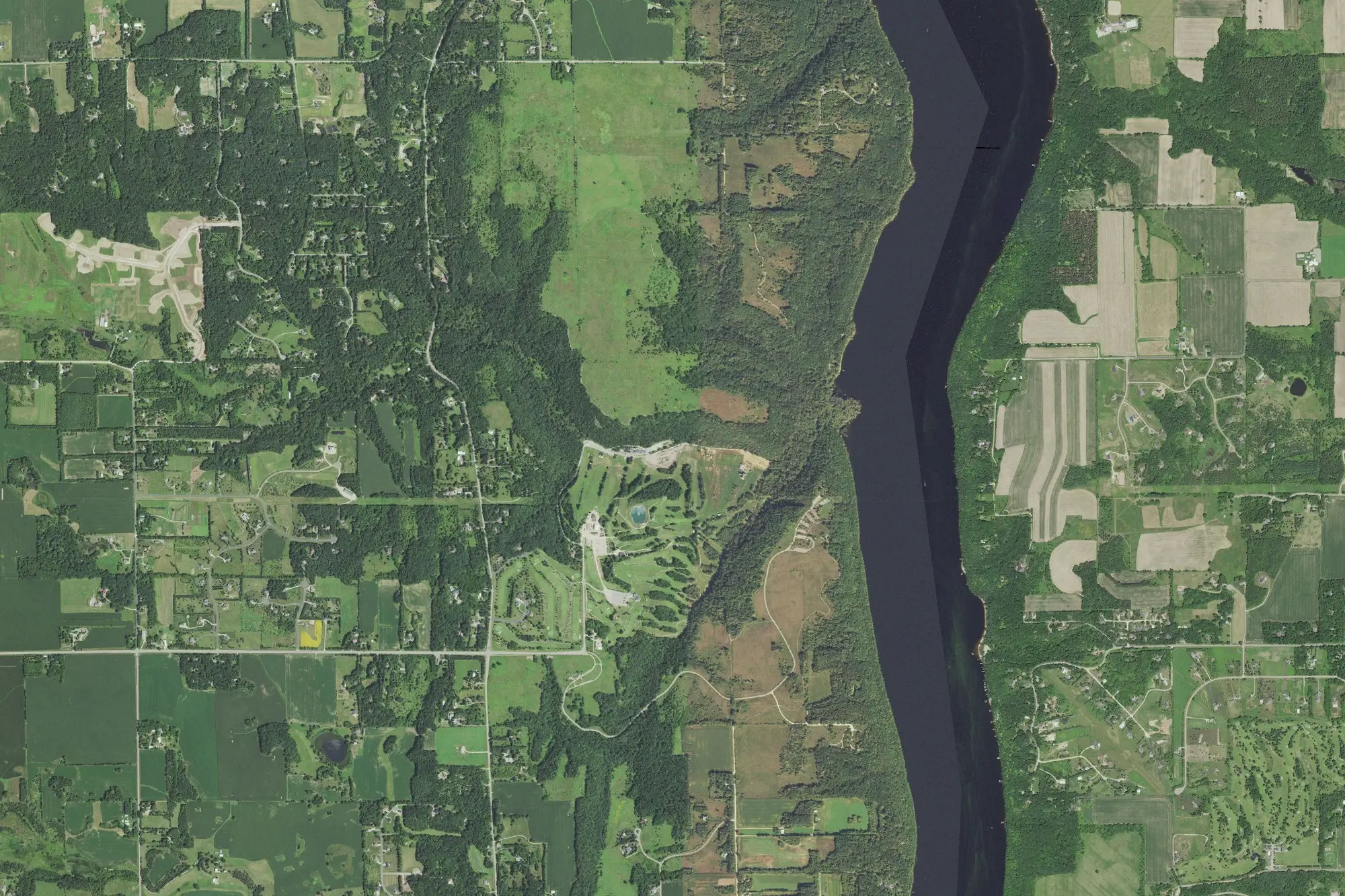 Aerial view of Afton State Park