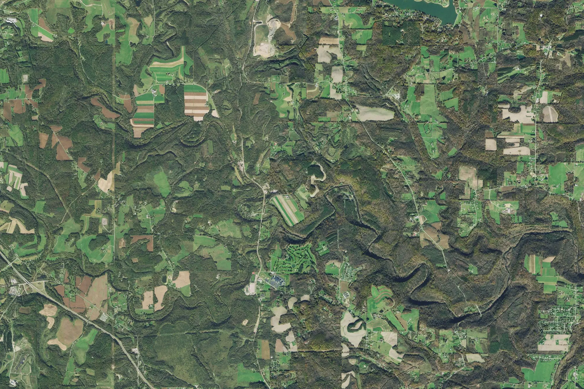 Aerial view of Beaver Creek State Park