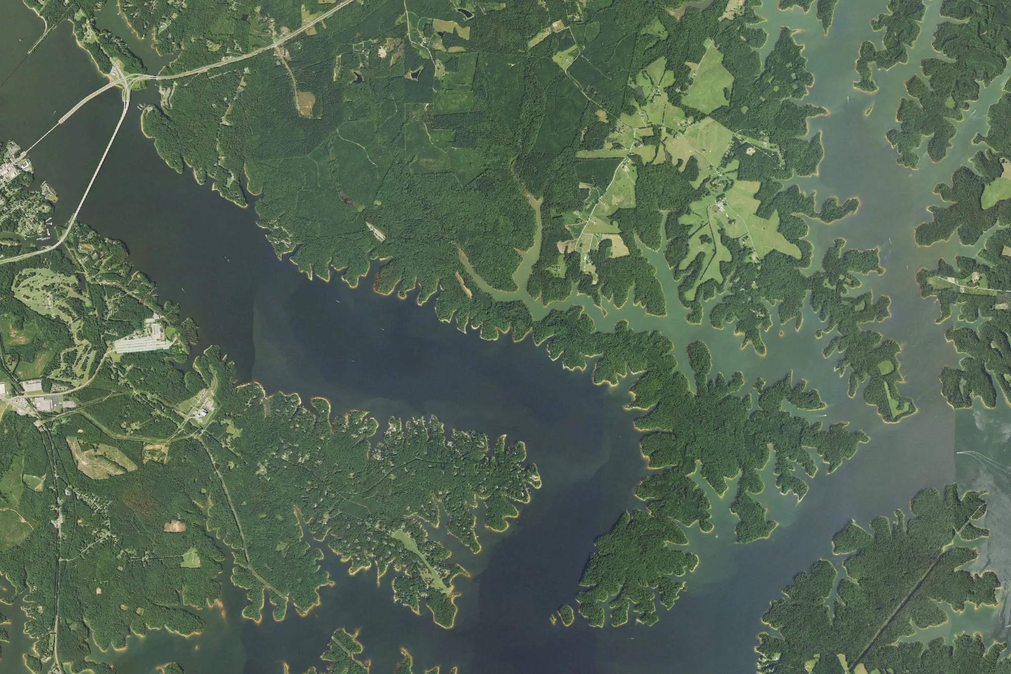 Aerial view of Occoneechee State Park