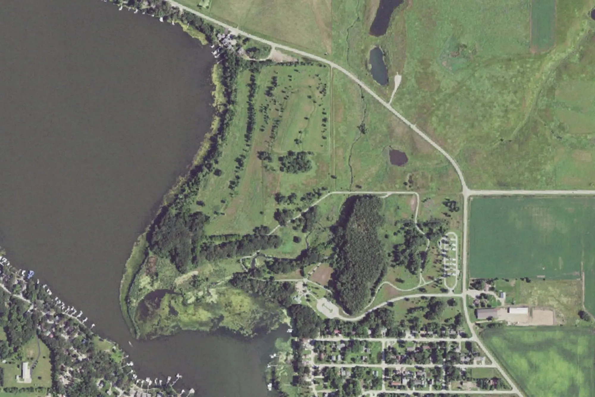 Aerial view of Elinor Bedell State Park