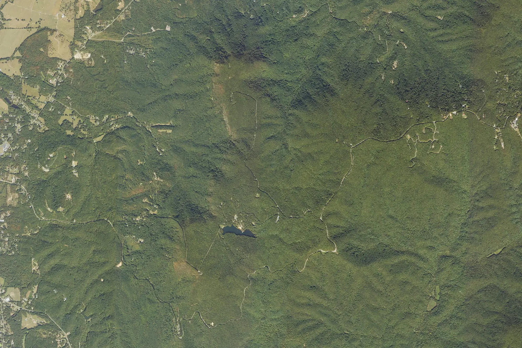 Aerial view of Fort Mountain State Park