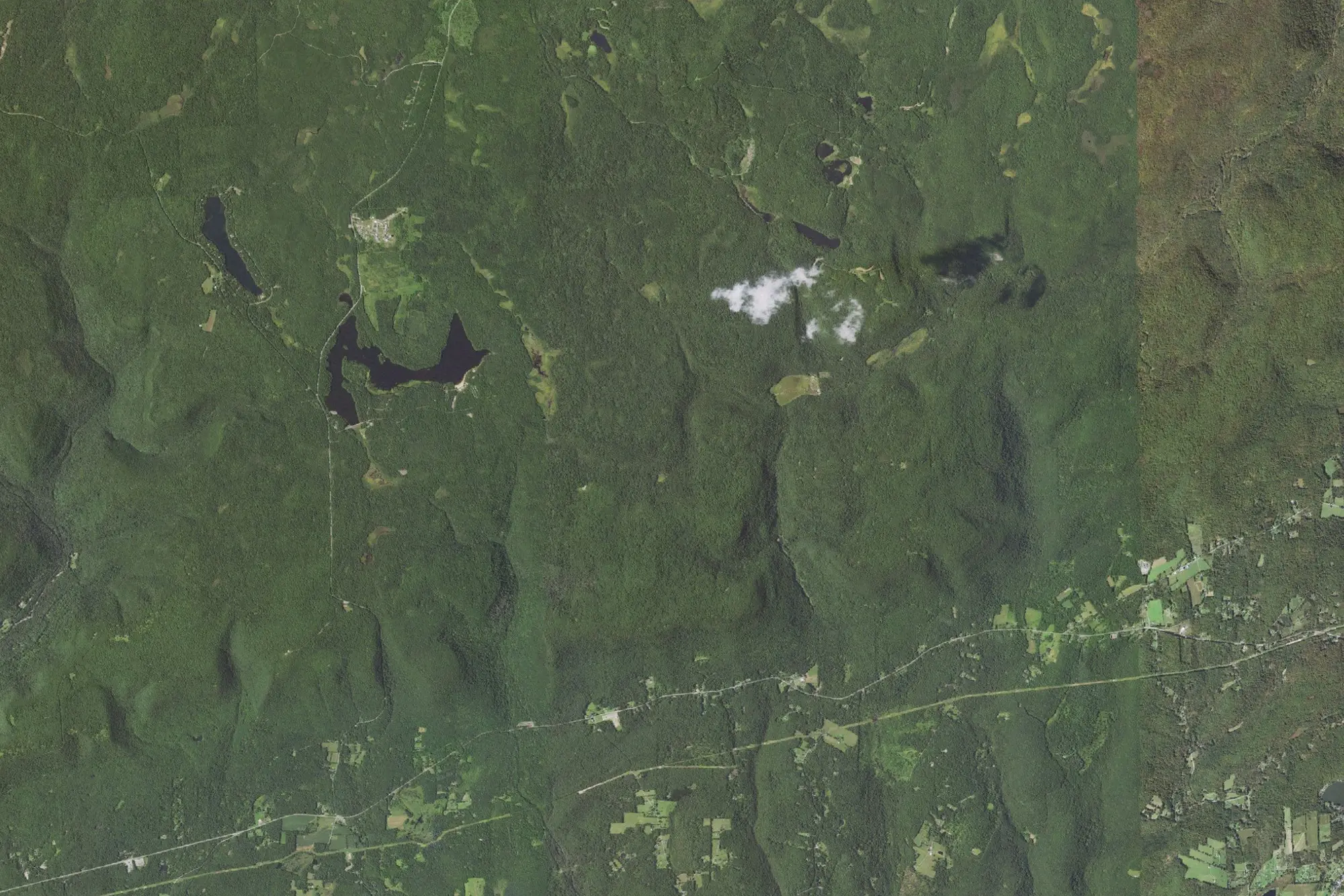 Aerial view of Ricketts Glenn State Park