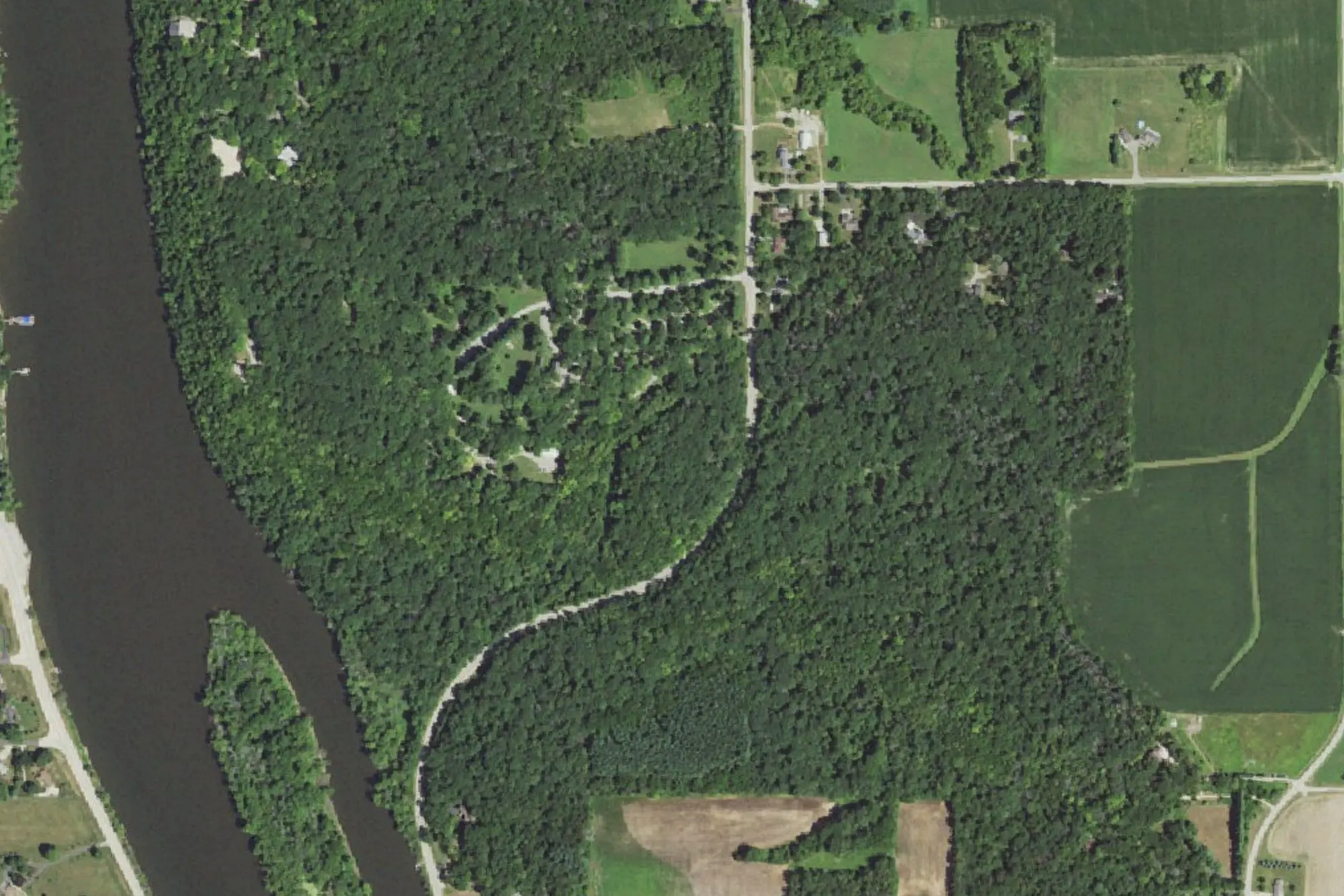 Aerial view of Lowden State Park