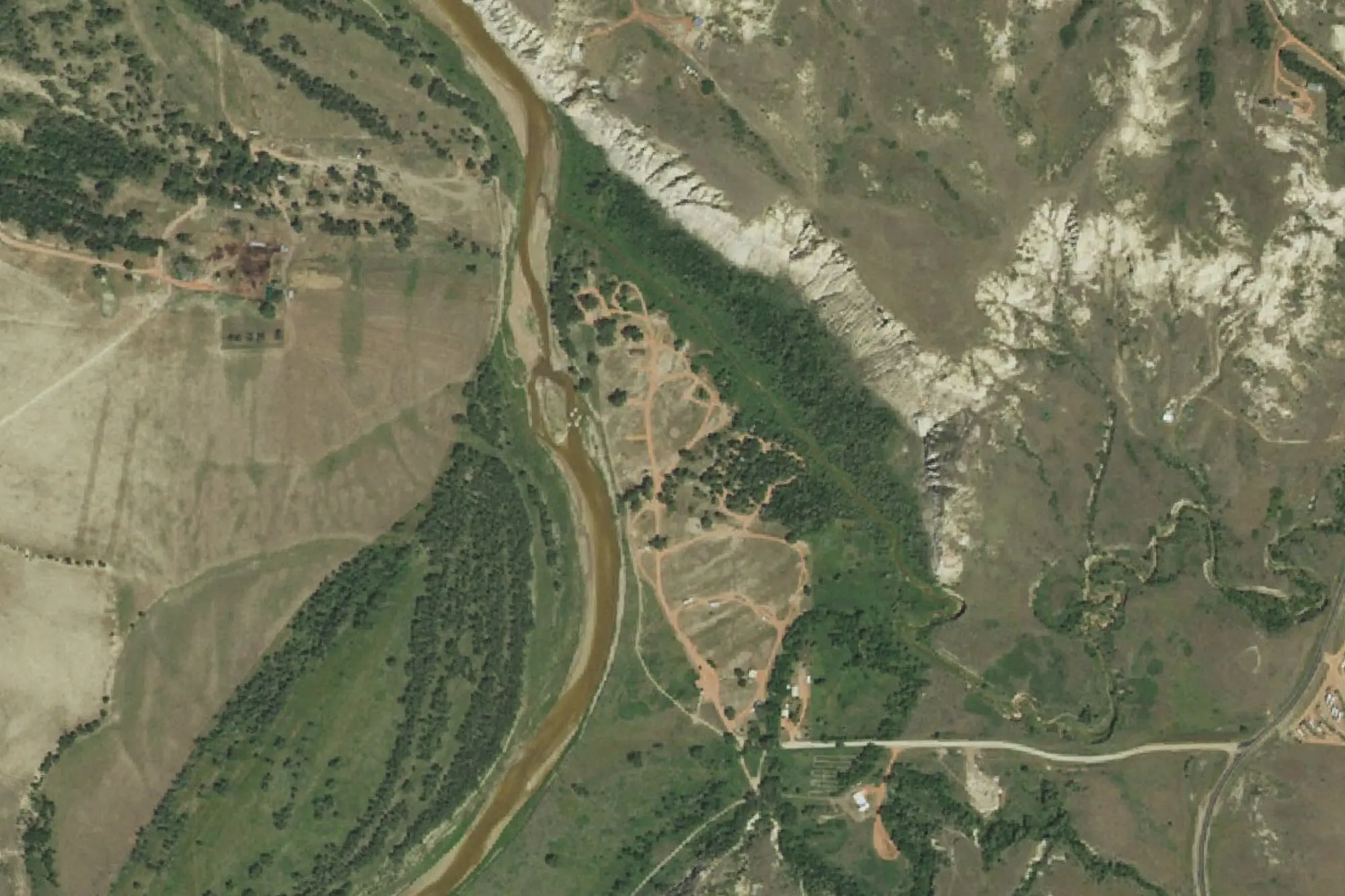Aerial view of Sully Creek State Recreation Area