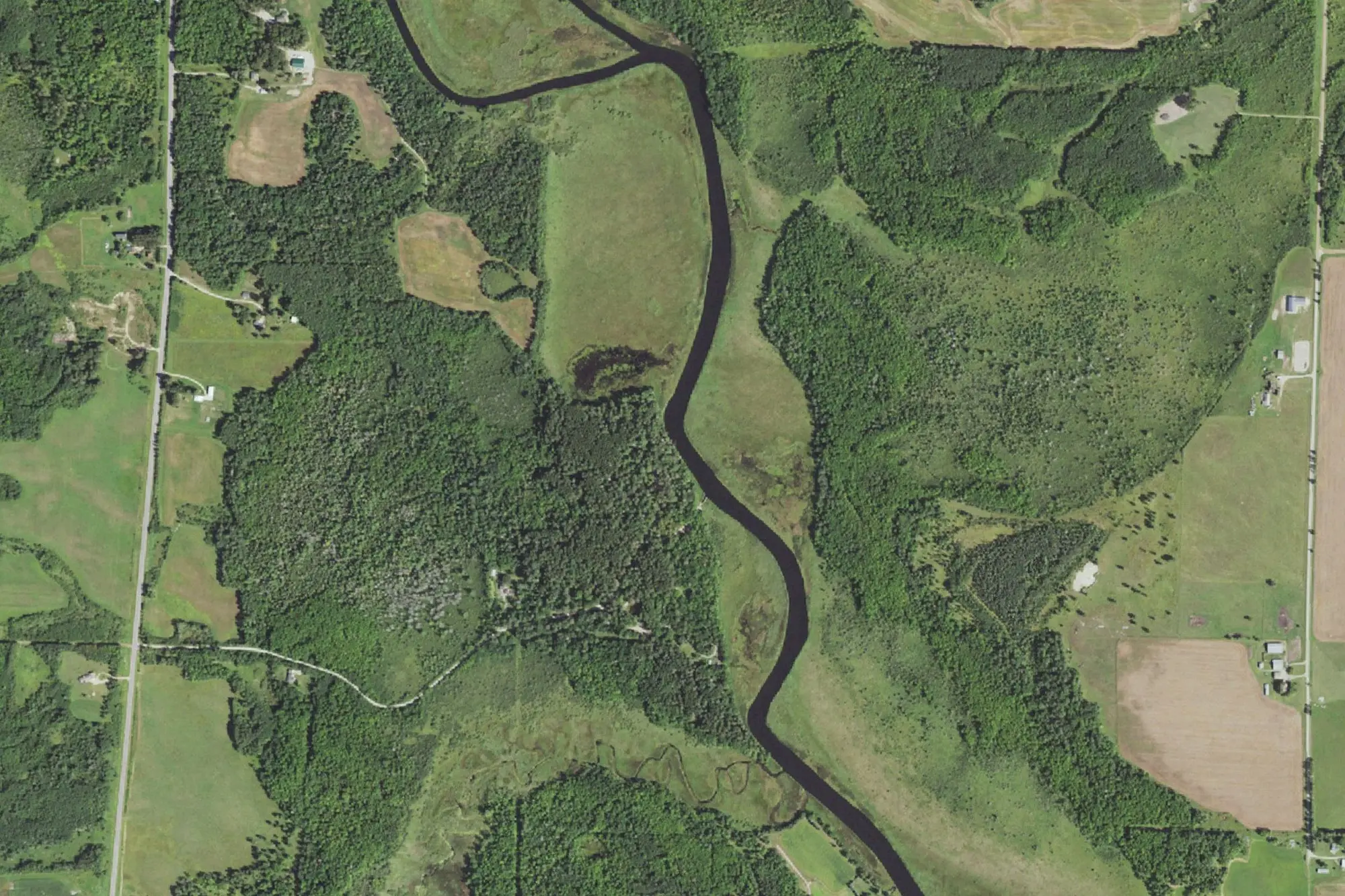 Aerial view of Schoolcraft State Park