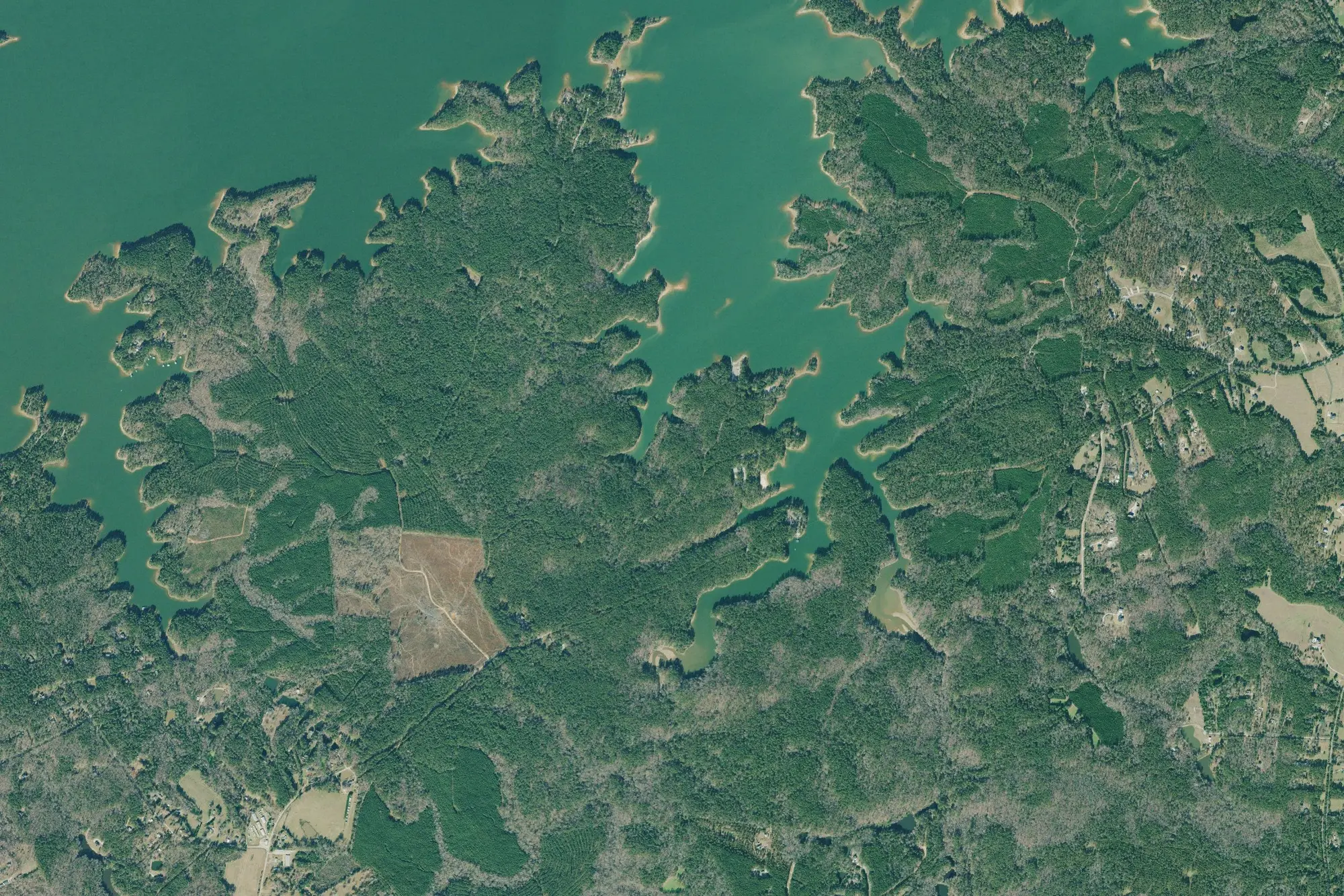 Aerial view of Mistletoe State Park