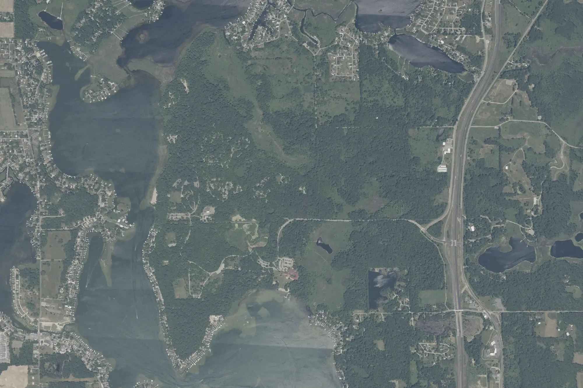Aerial view of Pokagon State Park