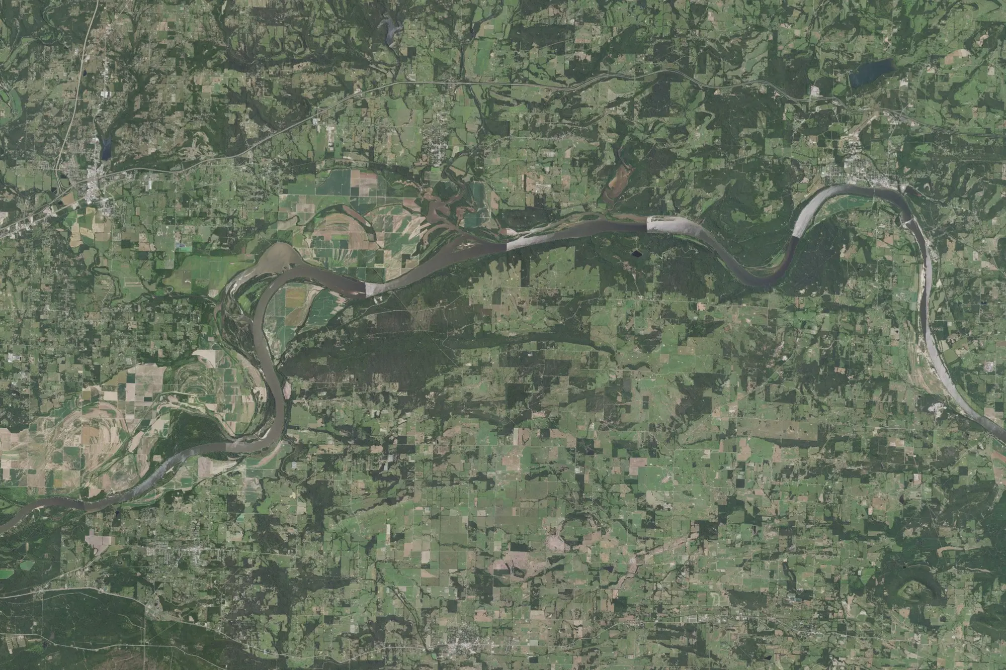 Aerial view of Ozark Recreation Area