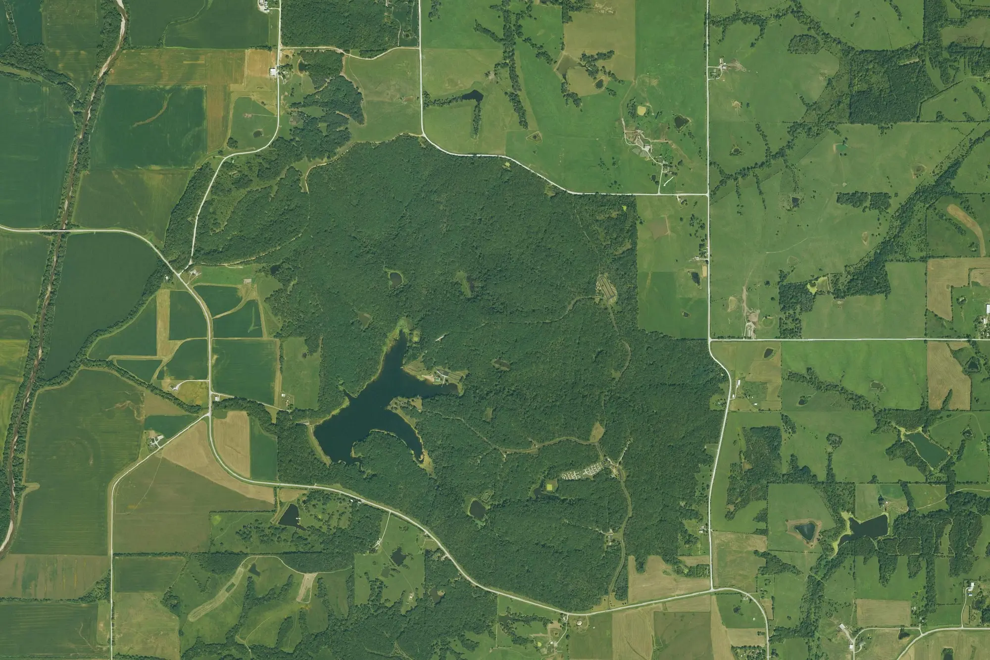 Aerial view of Nine Eagles State Park