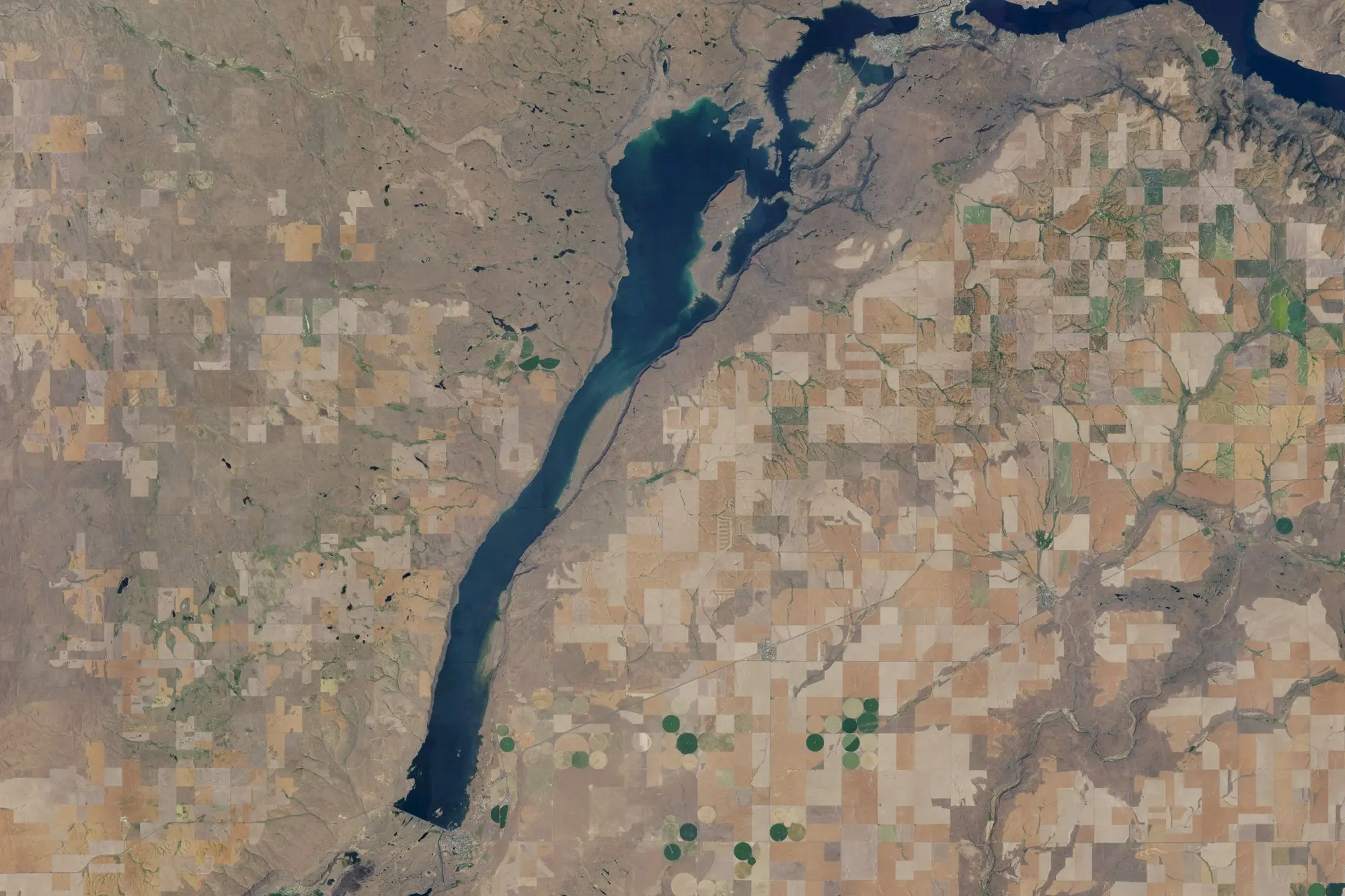 Aerial view of Steamboat Rock