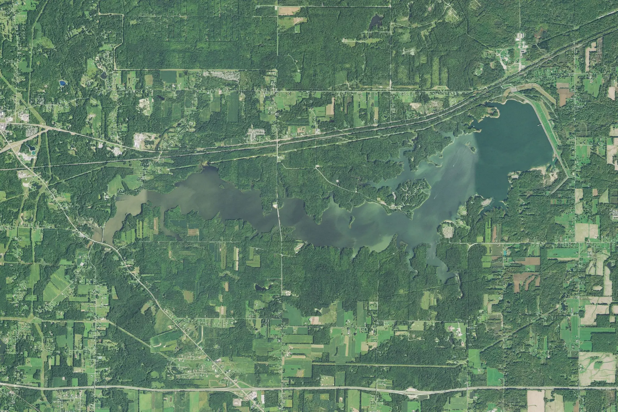 Aerial view of West Branch State Park