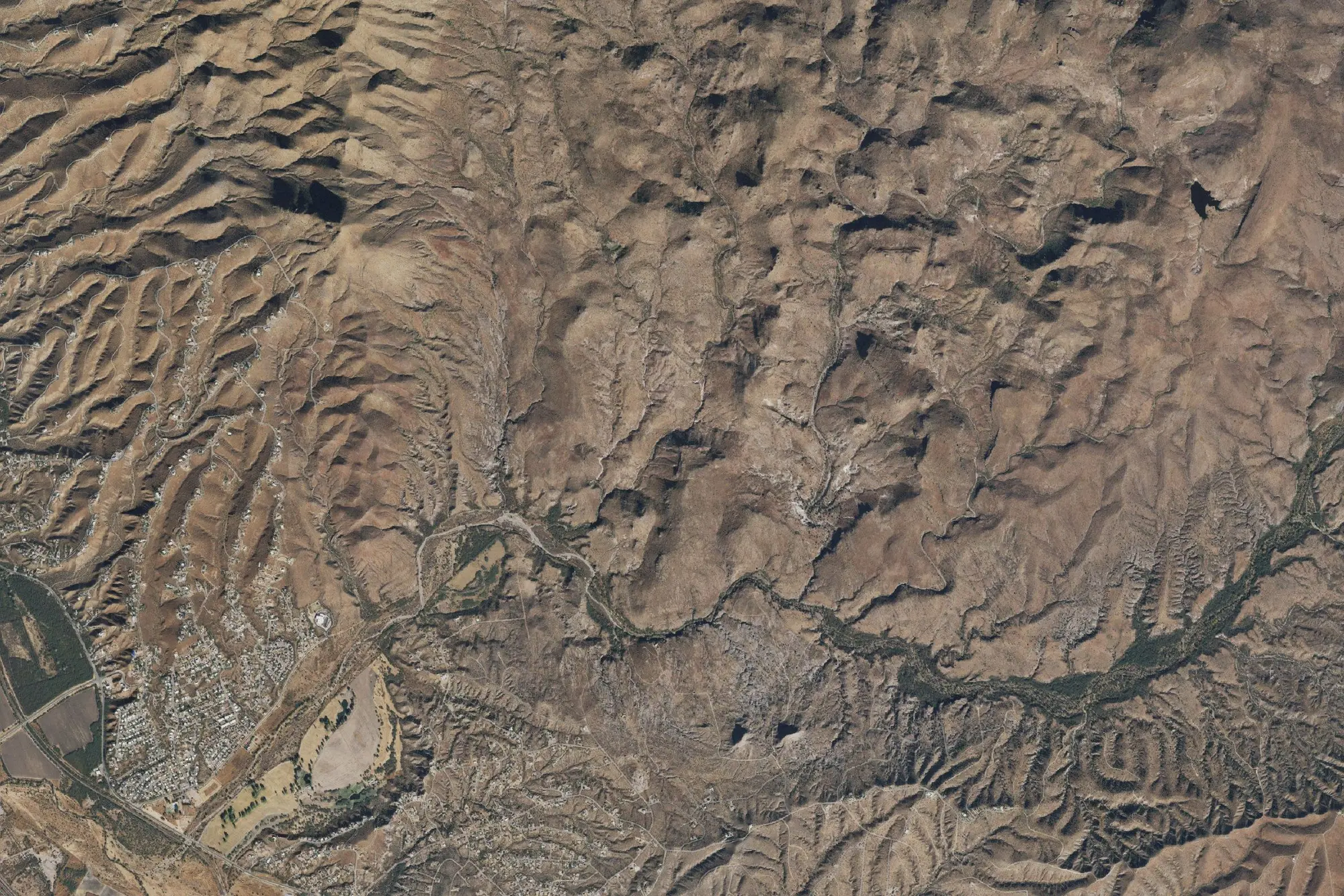 Aerial view of Sonoita Creek Natural Area