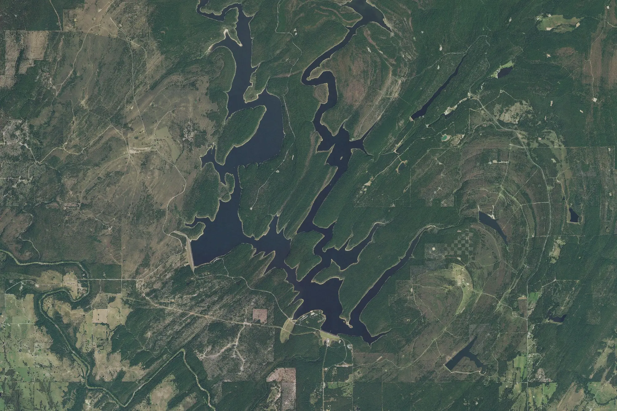 Aerial view of Mcgee Creek State Park
