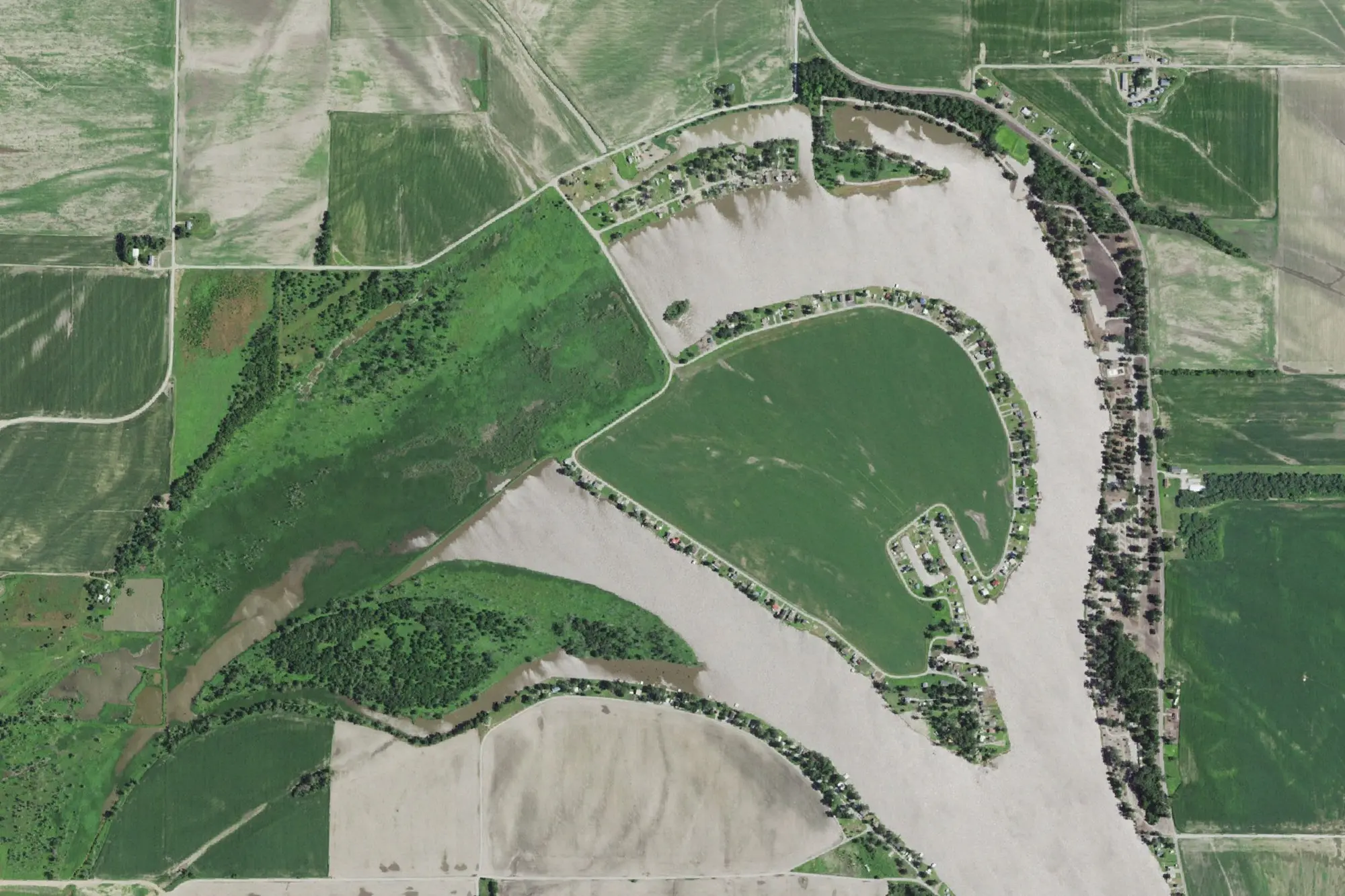Aerial view of Big Lake State Park