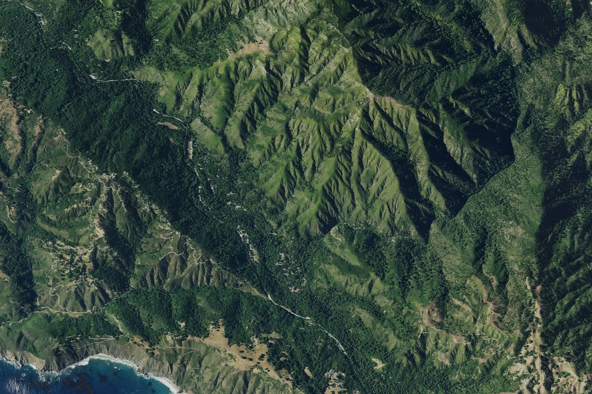 Aerial view of Pfeiffer Big Sur State Park