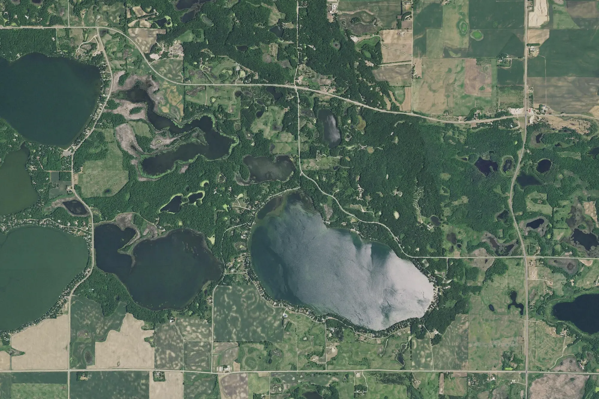 Aerial view of Sibley State Park
