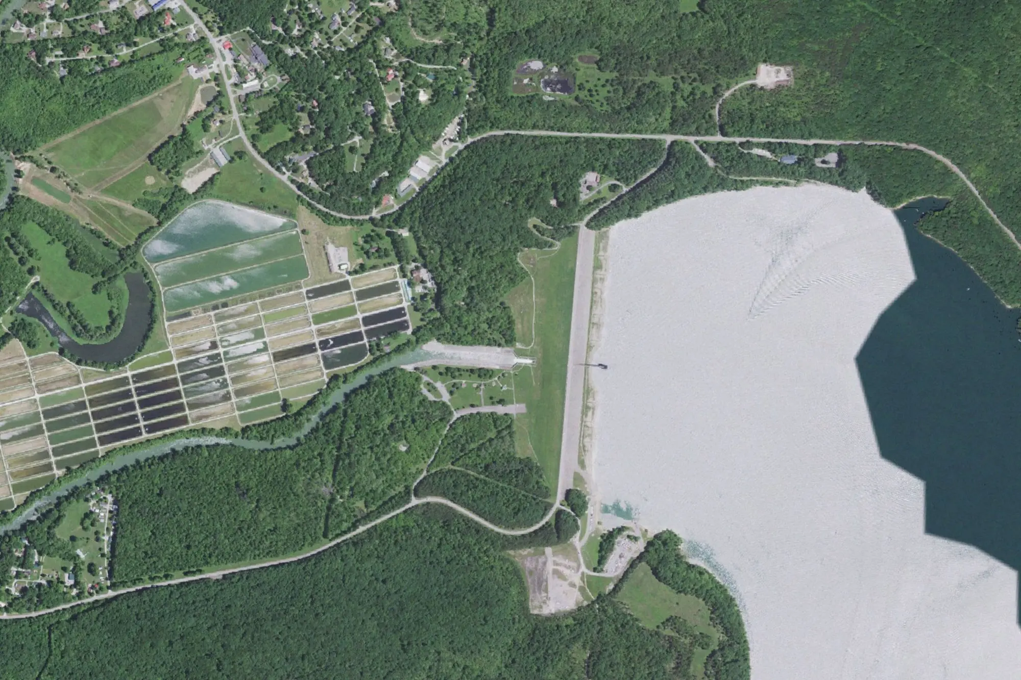 Aerial view of Cave Run Recreation Area