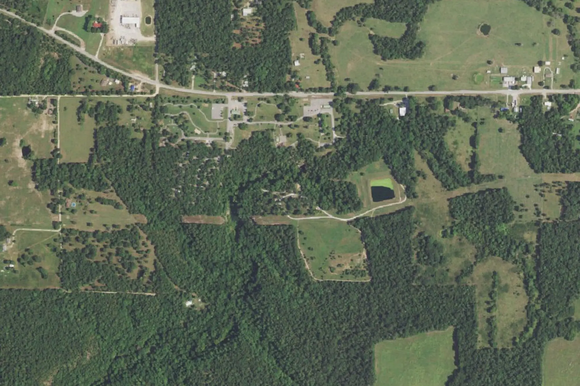 Aerial view of Natural Falls State Park