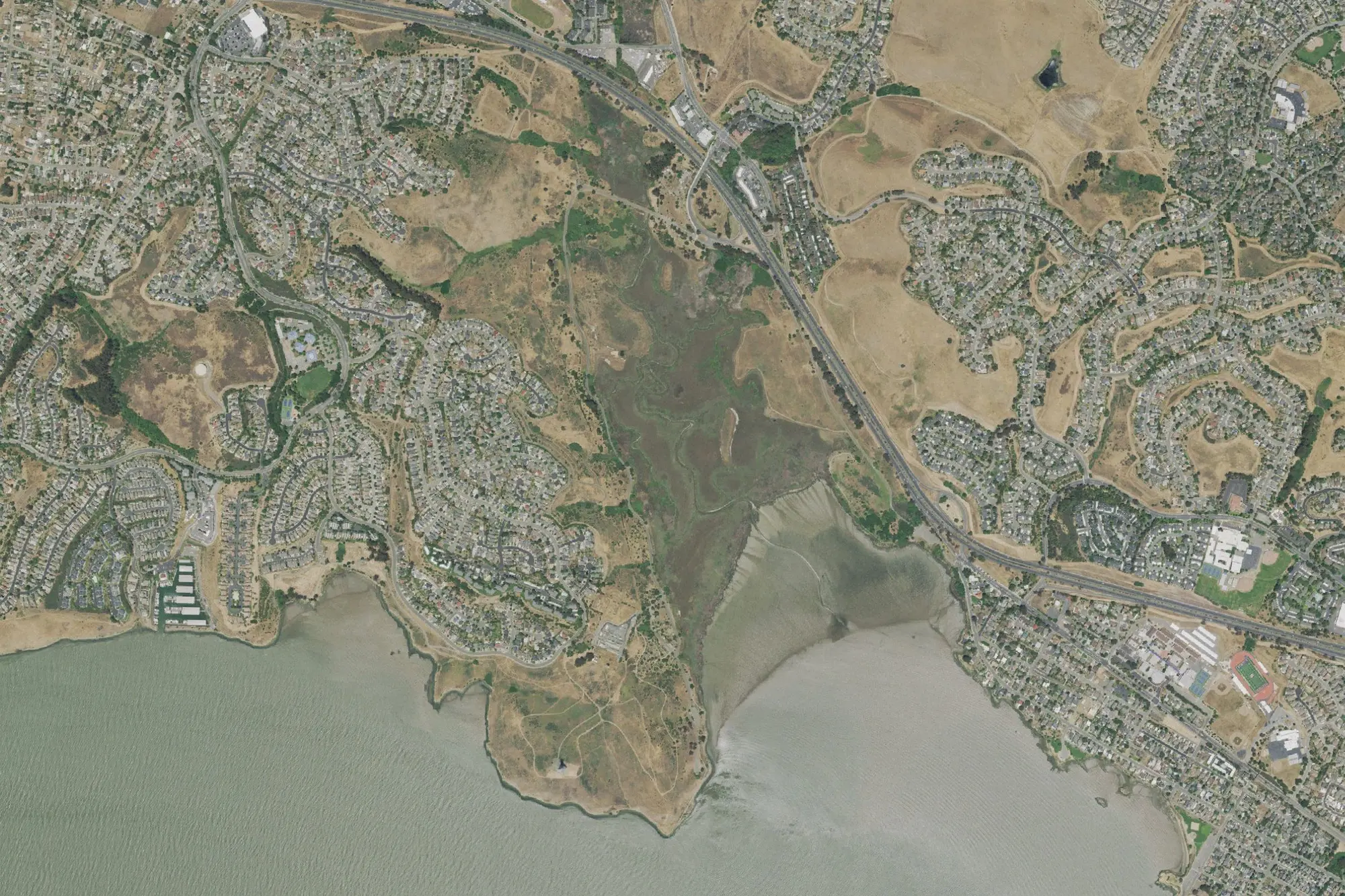 Aerial view of Benicia State Recreation Area