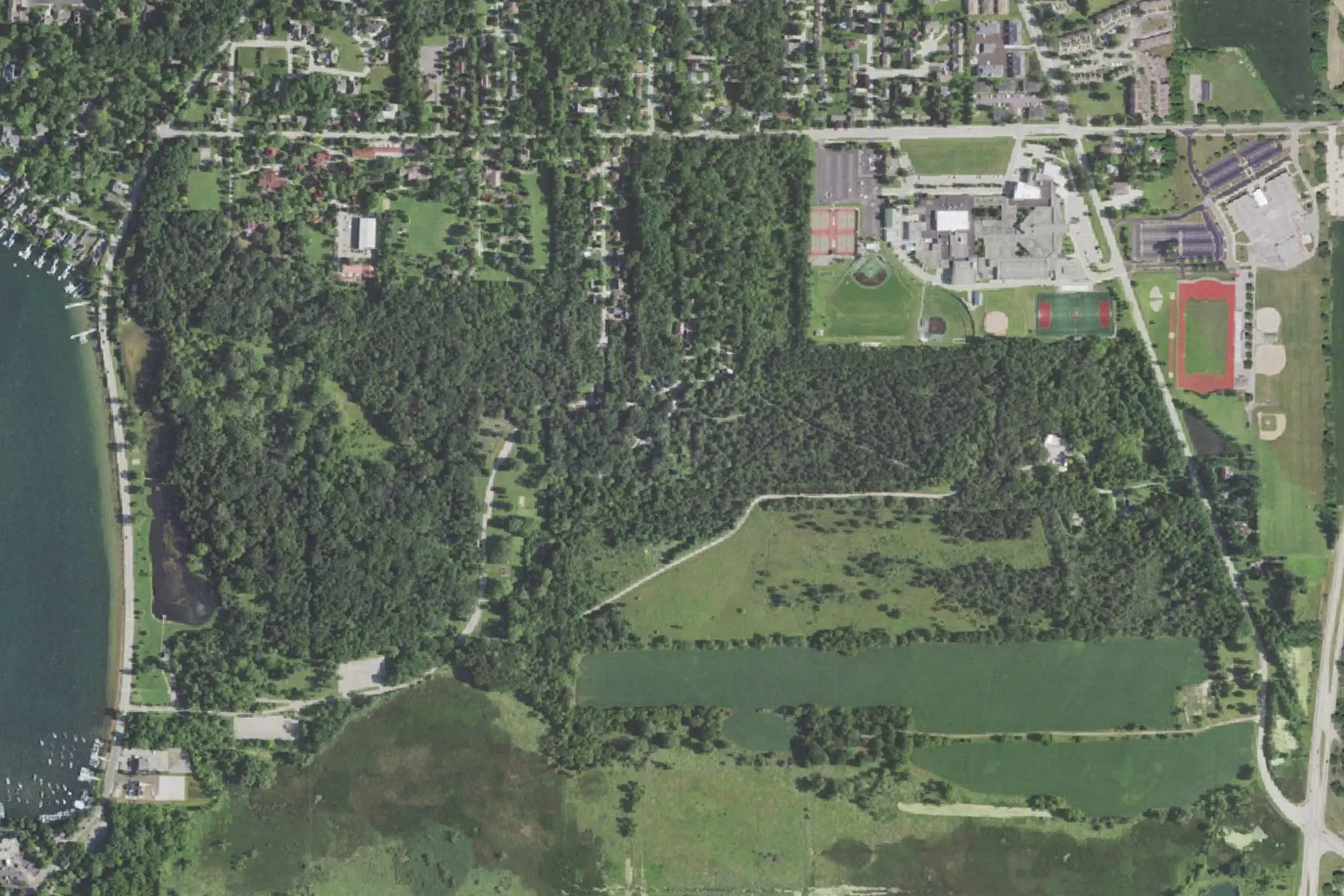Aerial view of Big Foot Beach State Park