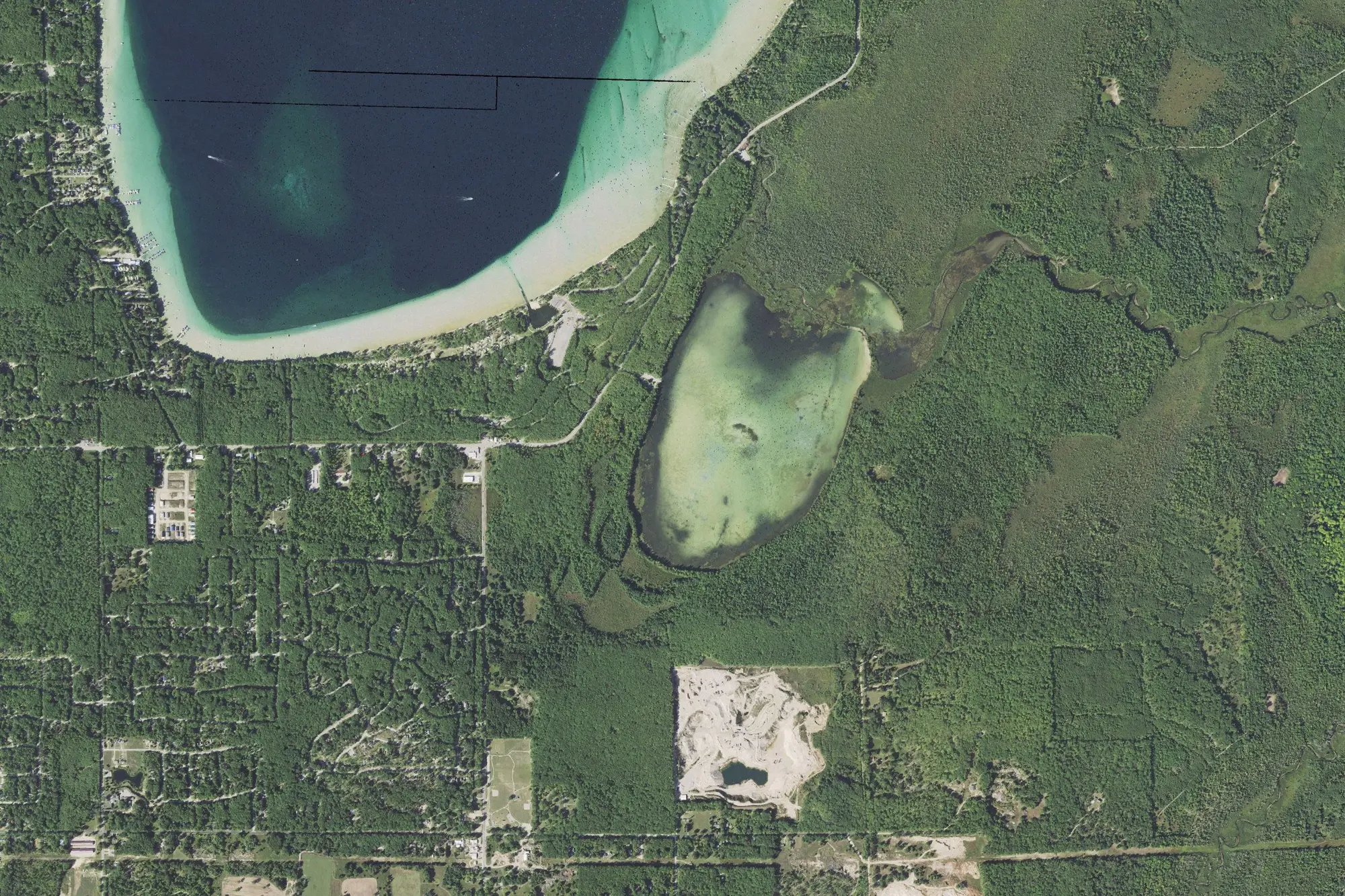 Aerial view of South Higgins Lake State Park