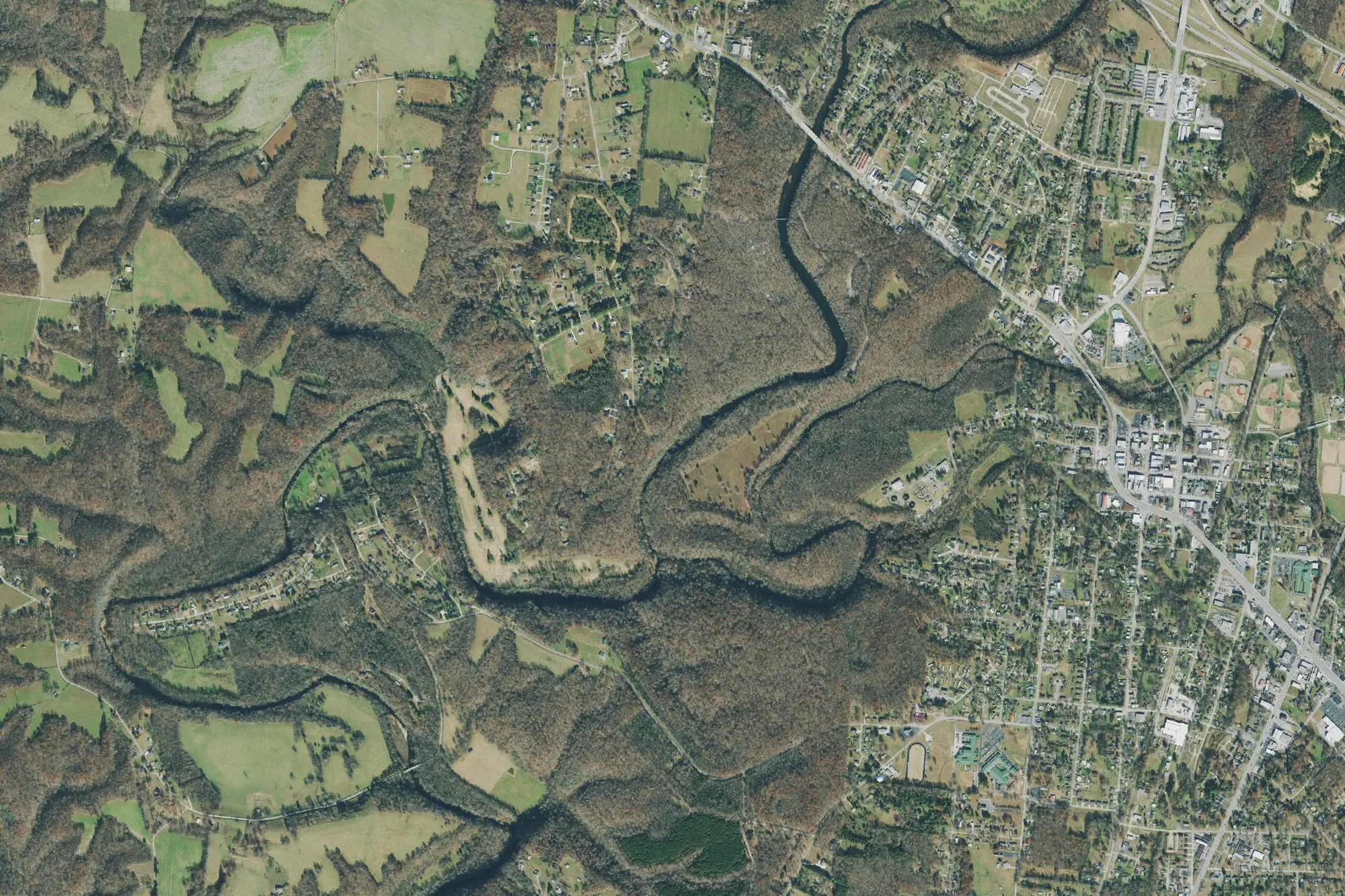 Aerial view of Old Stone Fort