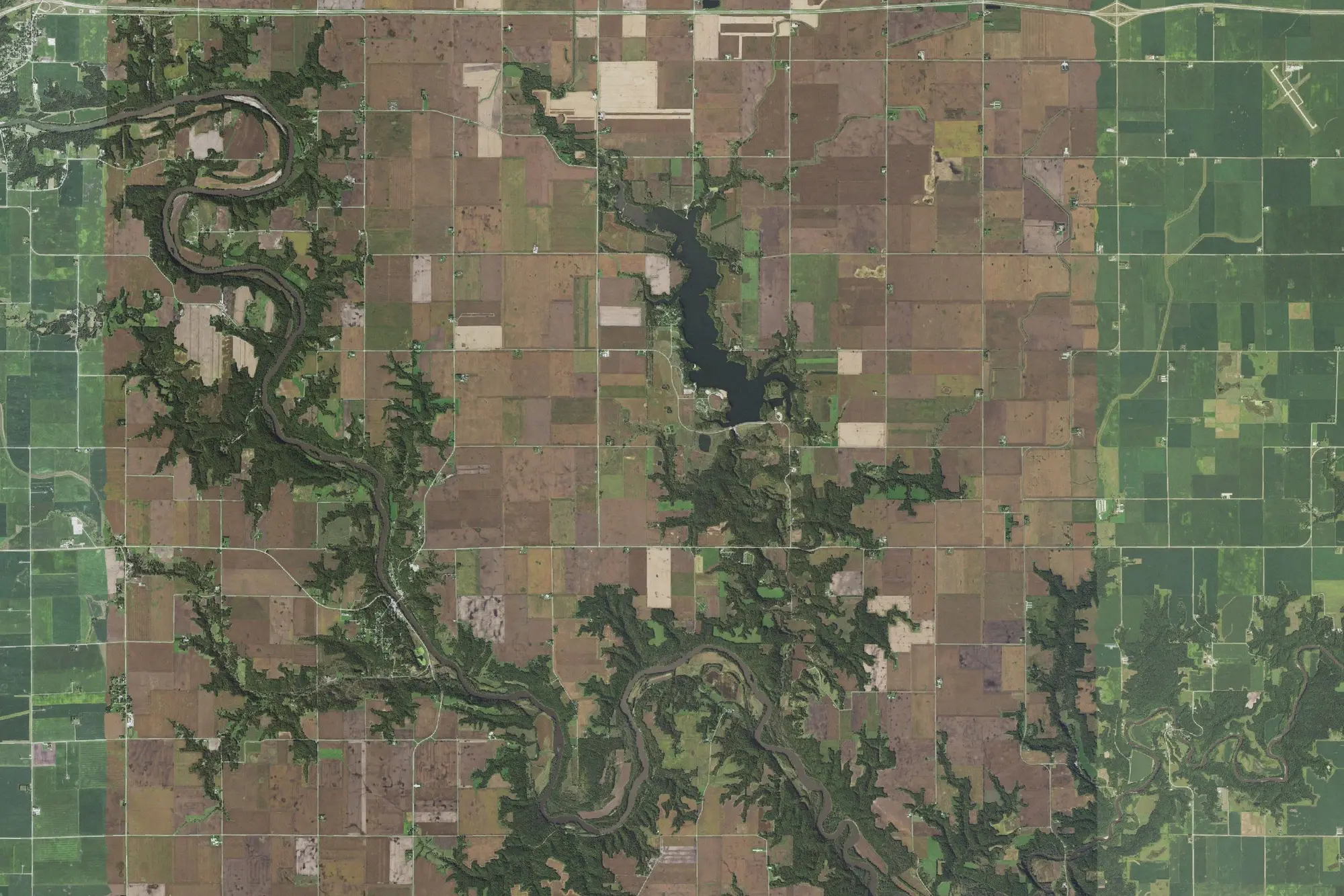 Aerial view of Brushy Creek State Recreation Area