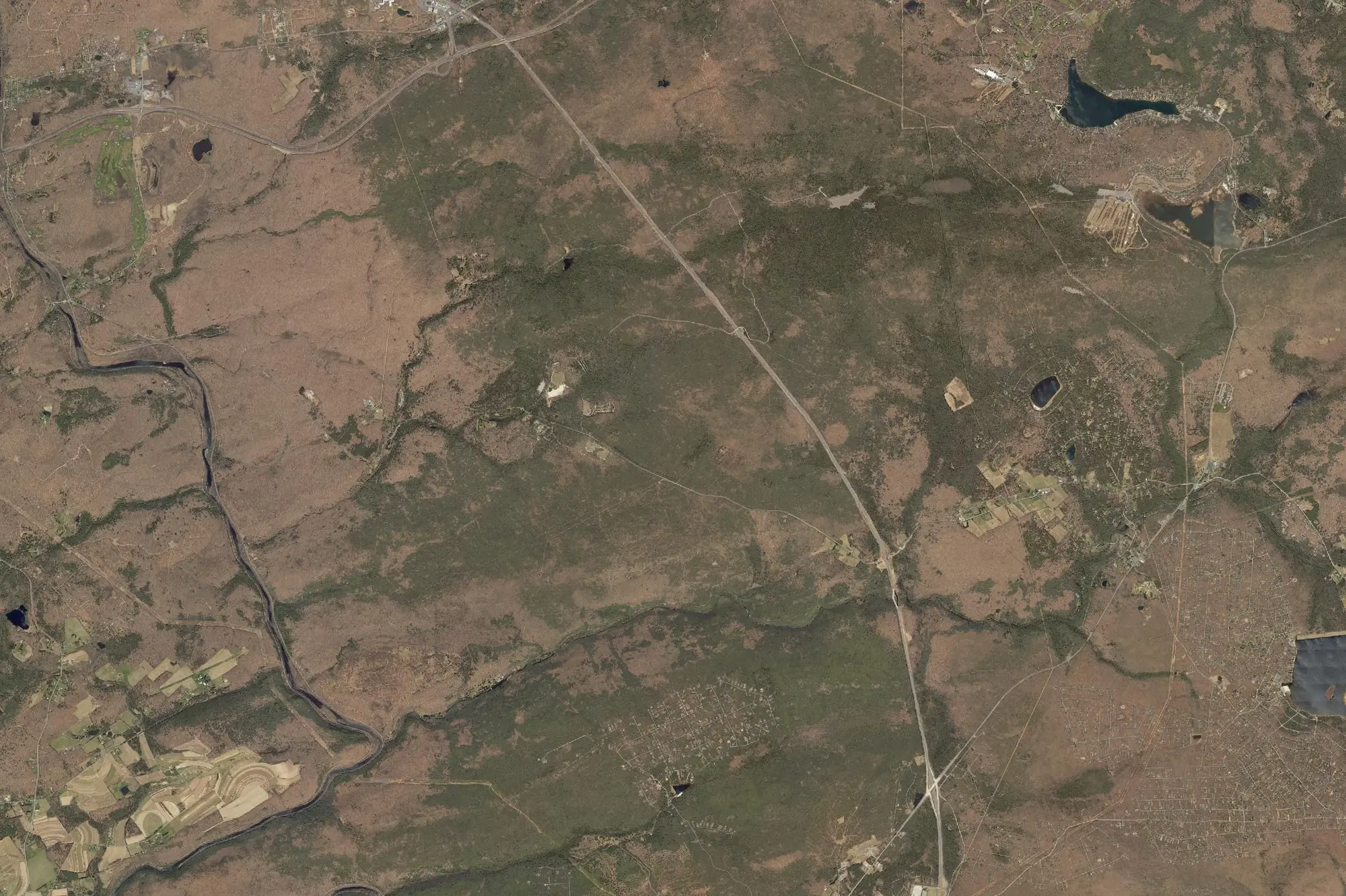Aerial view of Hickory Run State Park