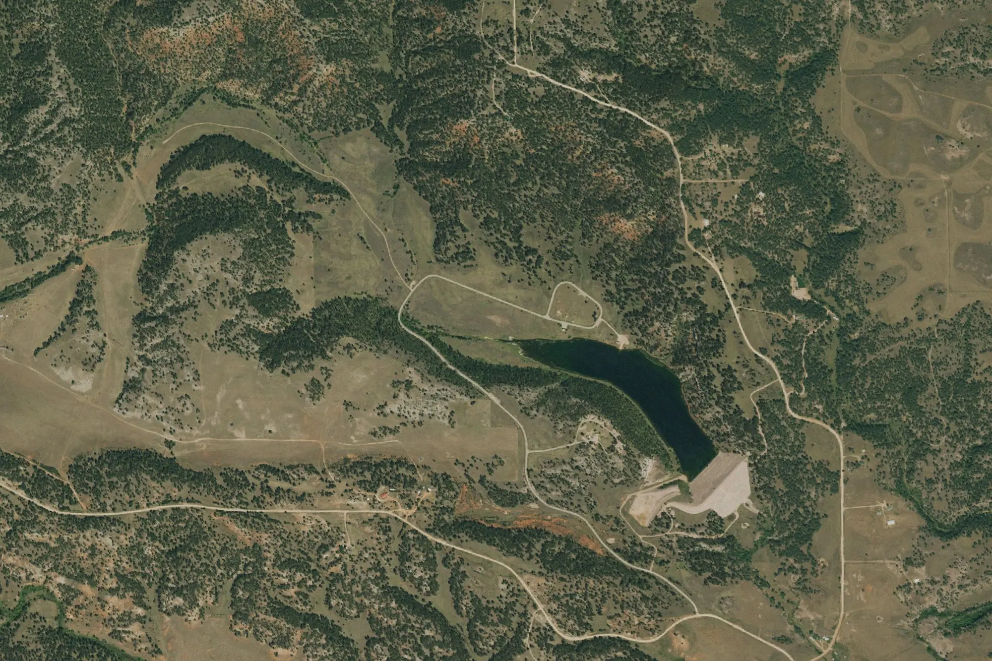 Aerial view of Cottonwood Spring Recreation Area