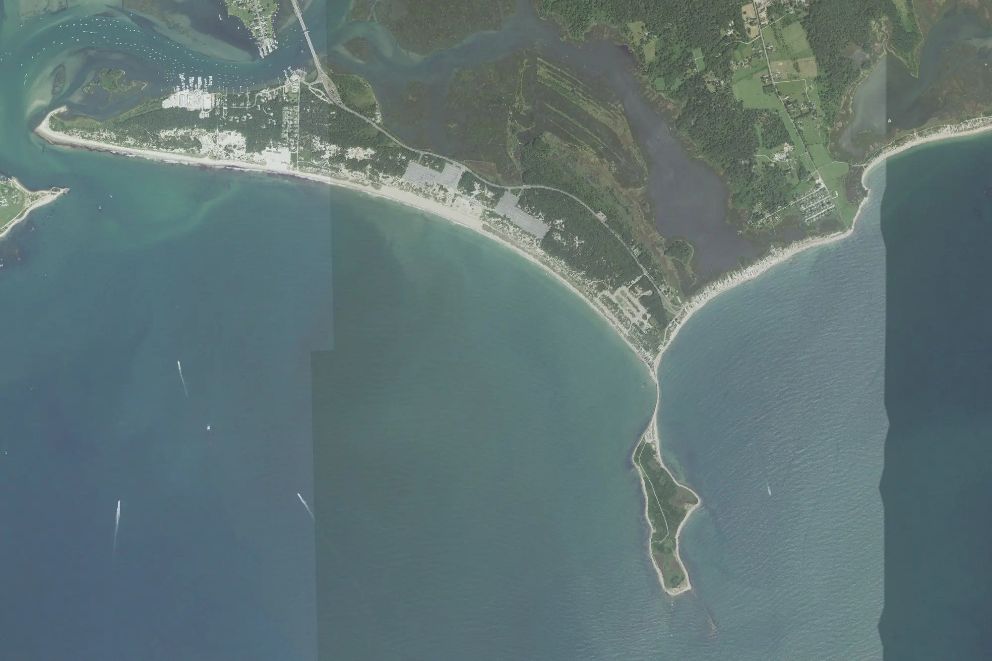 Aerial view of Horseneck Beach State Reservation