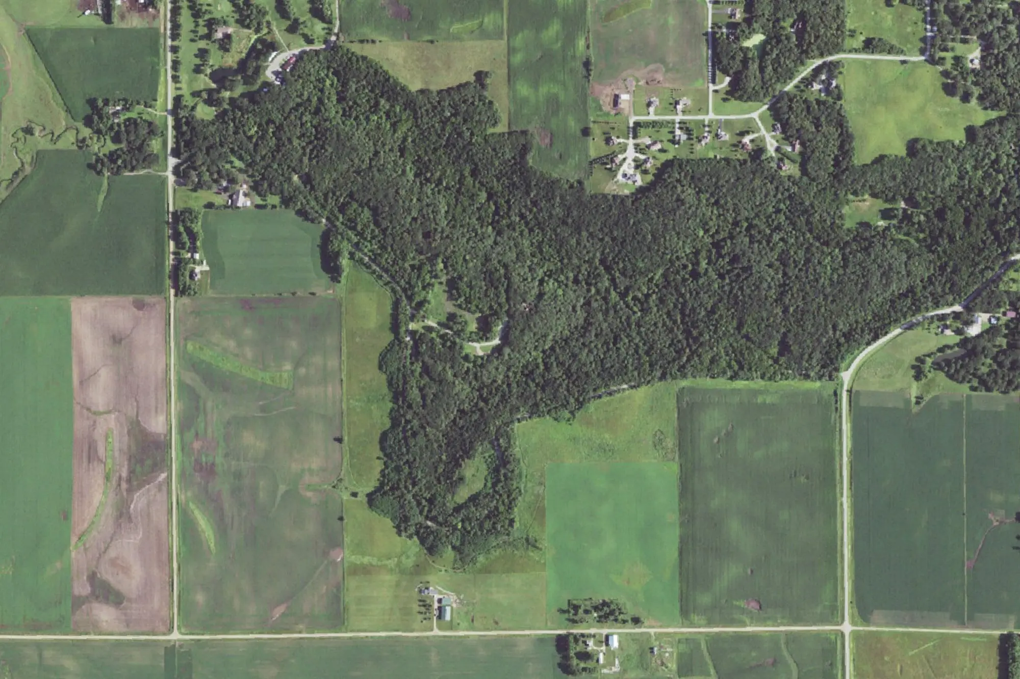 Aerial view of Fort Defiance State Park