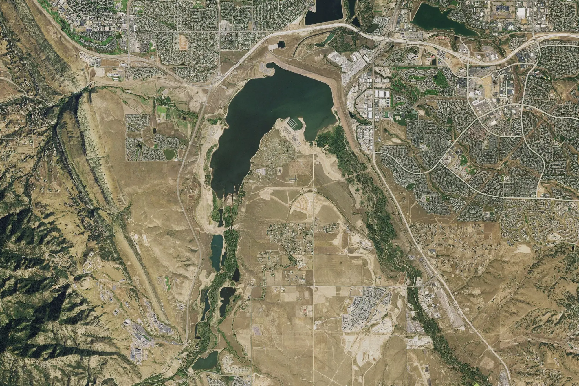 Aerial view of Chatfield State Park