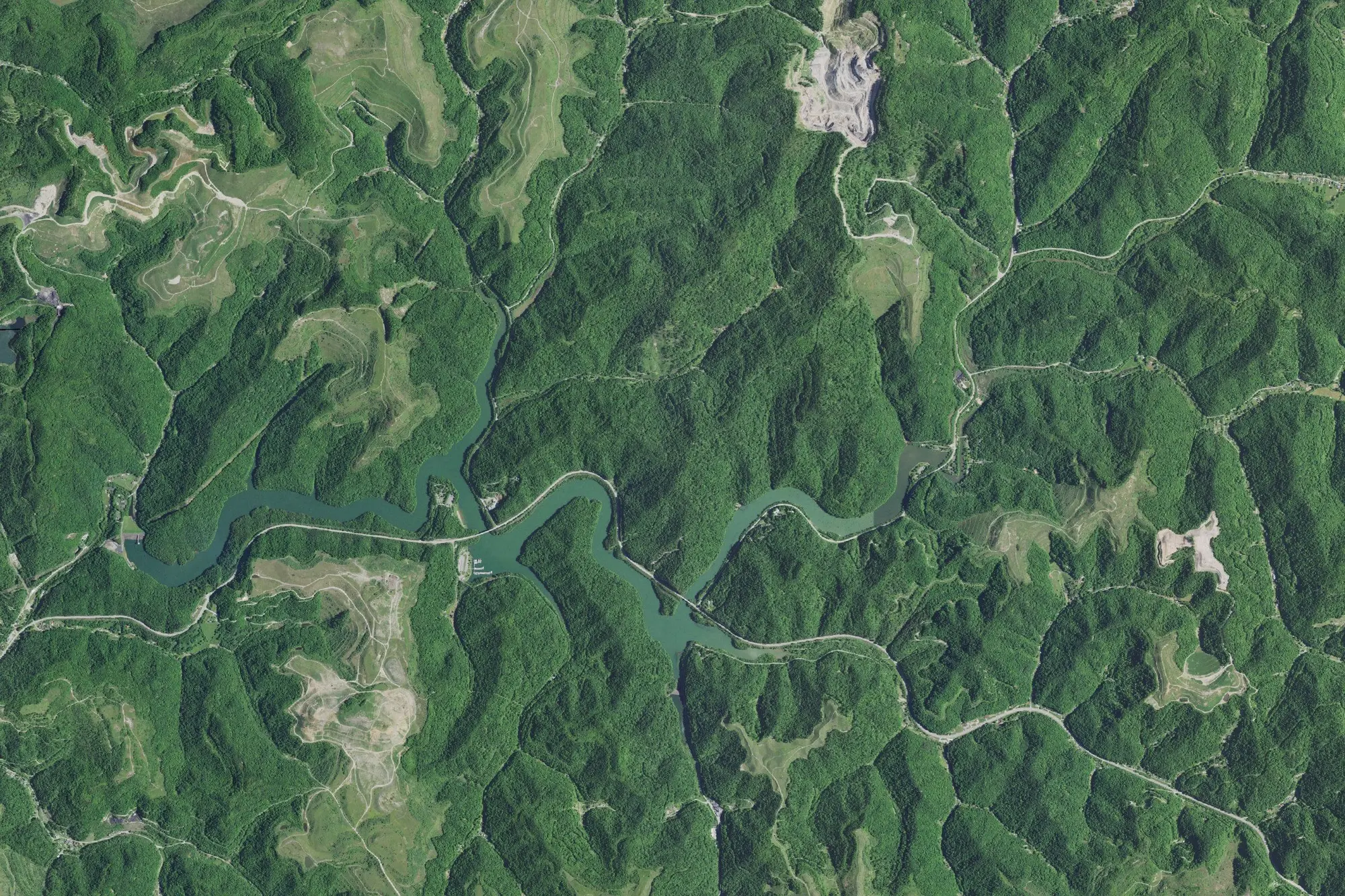 Aerial view of Carr Creek Recreation Area