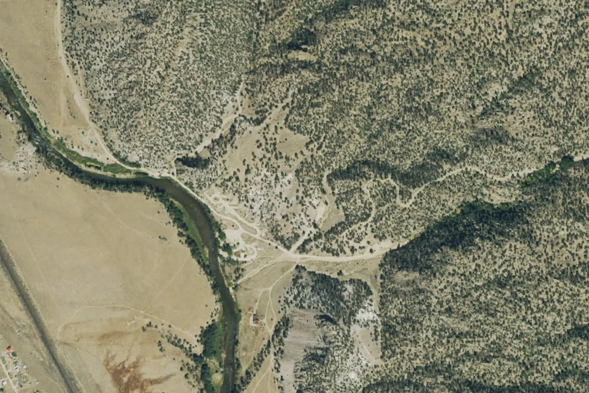 Aerial view of Arkansas Headwaters Recreation Area - Ruby Mountain (Recreation and Public Purposes Site)