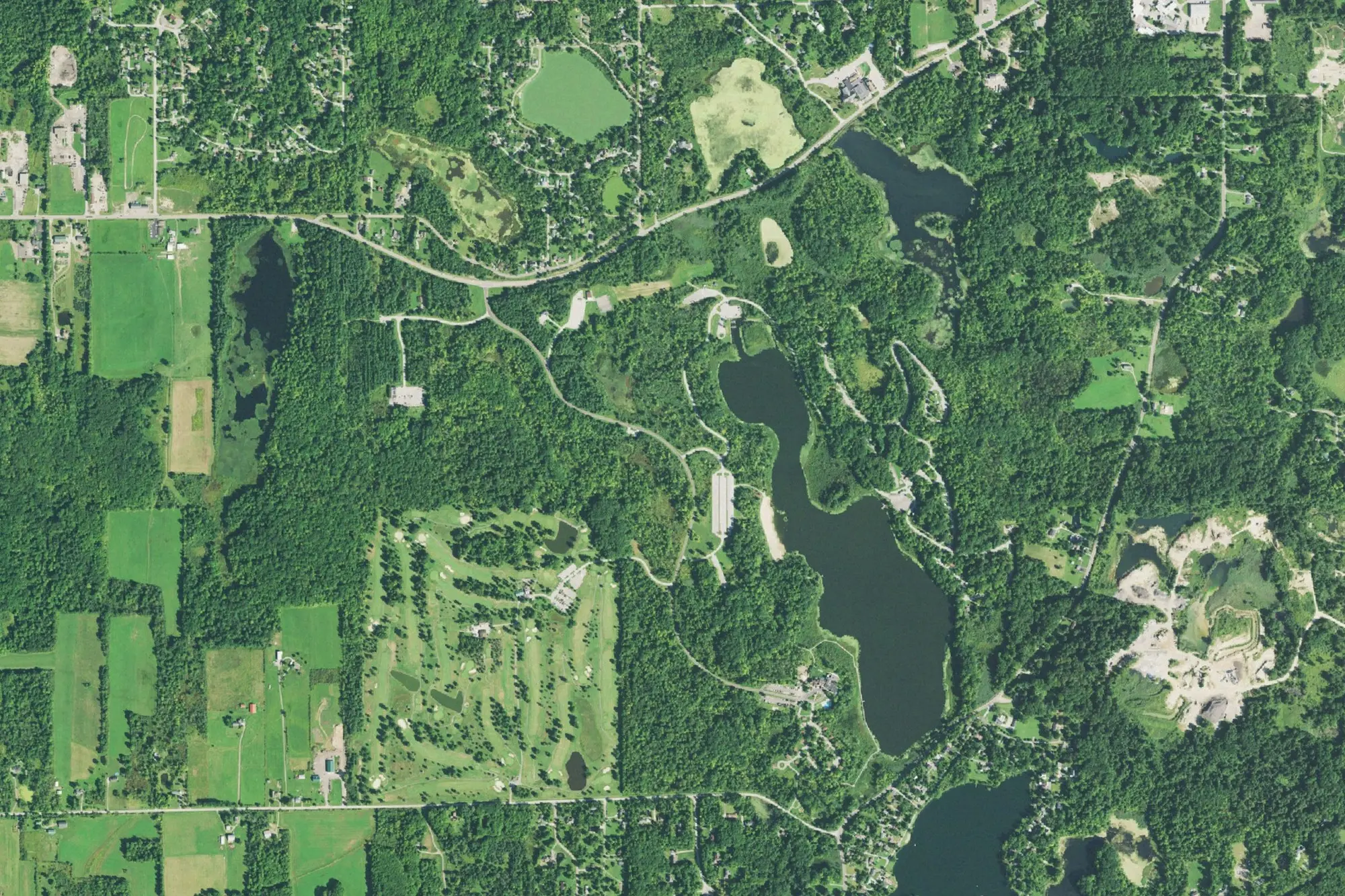 Aerial view of Punderson State Park